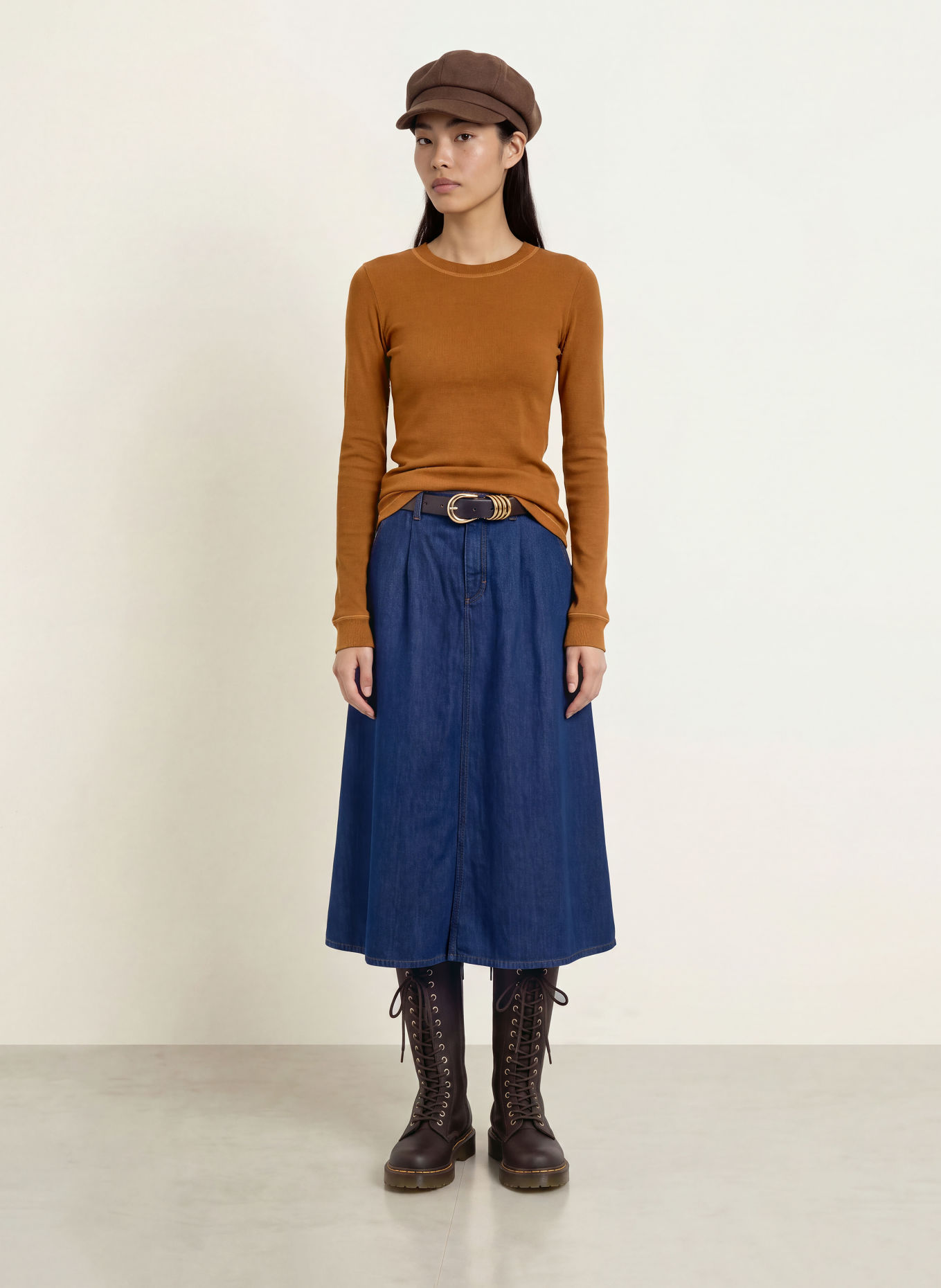 Marc O'Polo DENIM Long-sleeve shirt: COGNAC