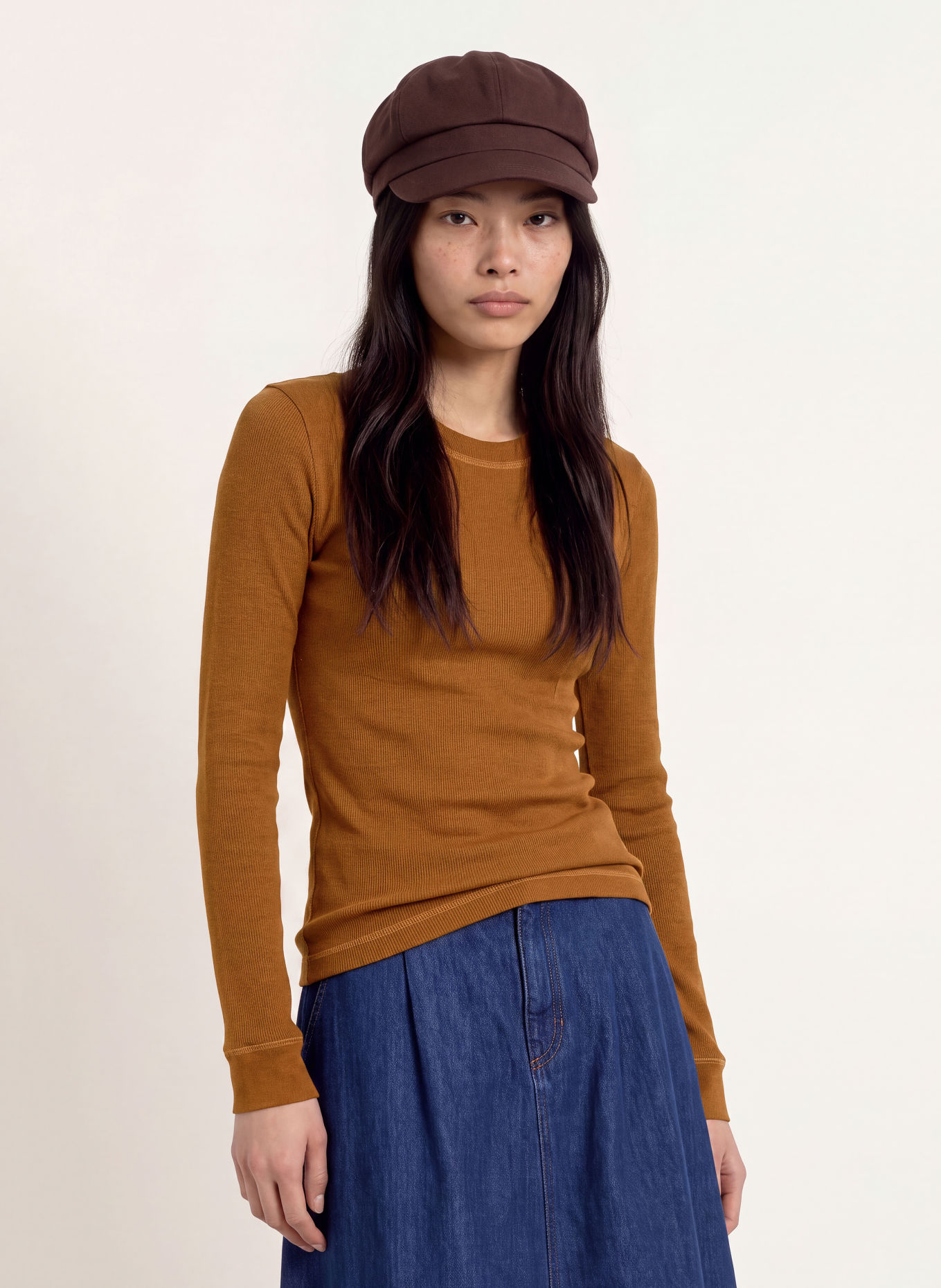 Marc O'Polo DENIM Long-sleeve shirt: COGNAC