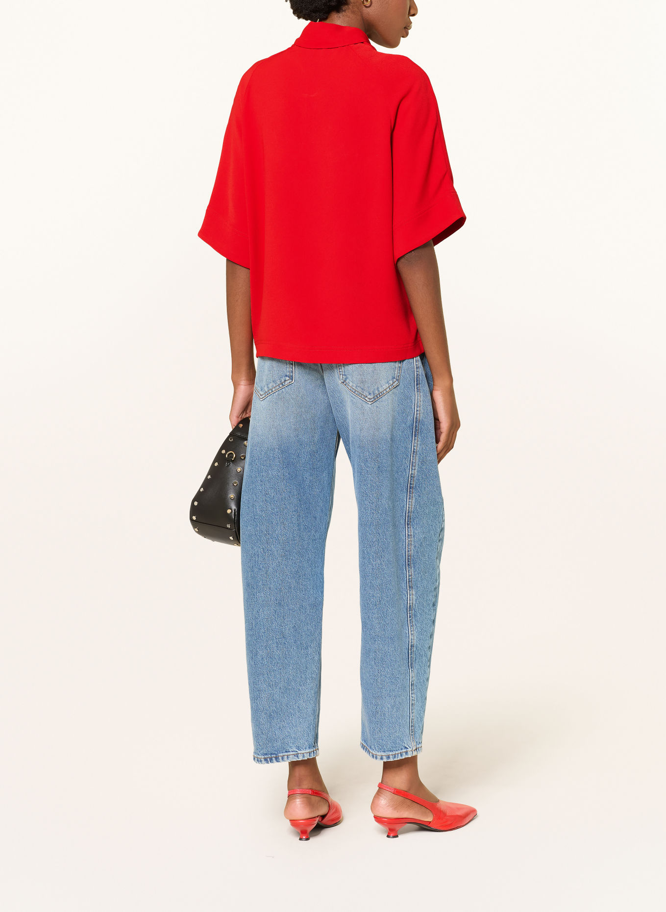 ESSENTIEL ANTWERP Strikblouse KASSIE: ROOD