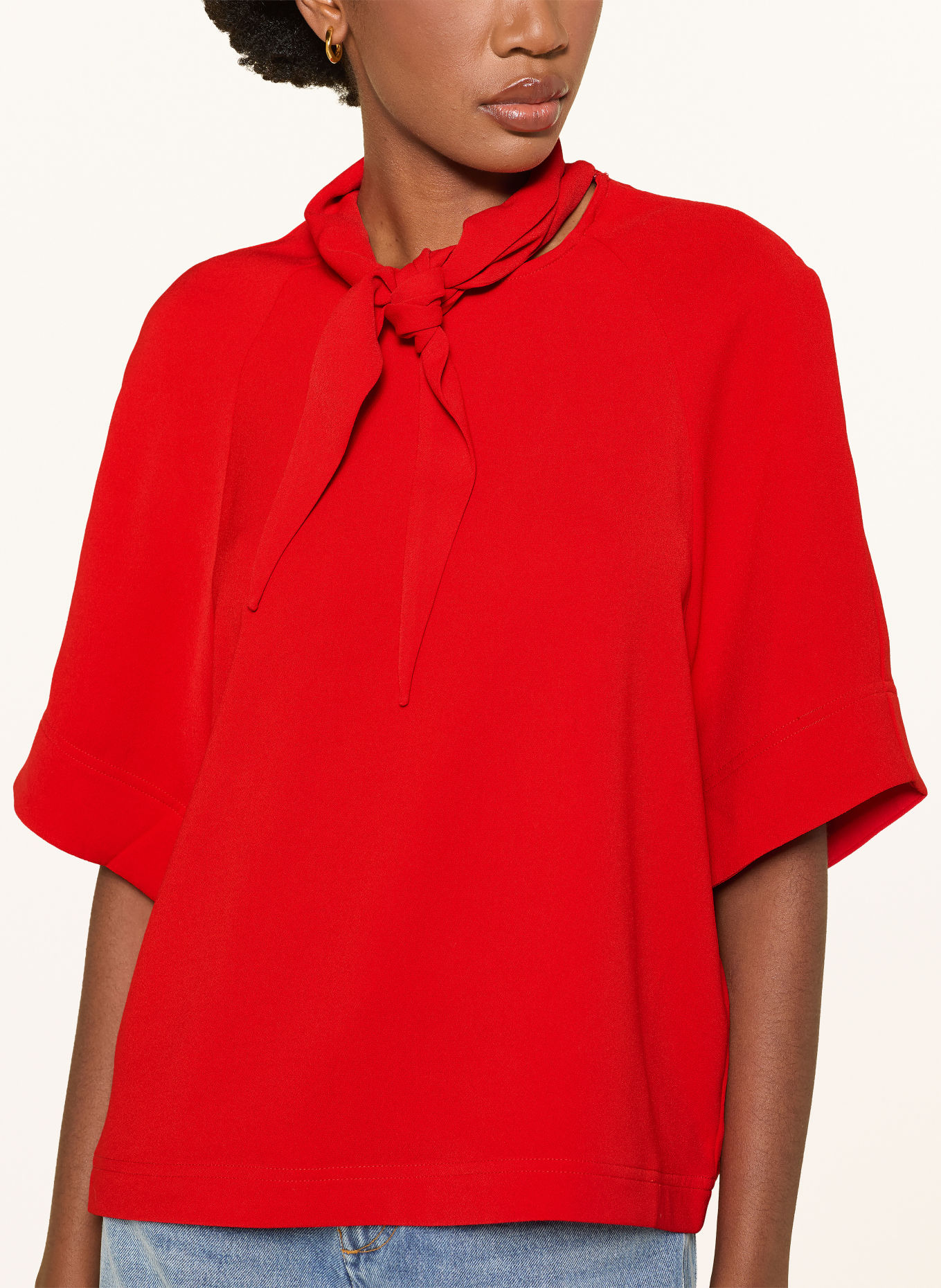 ESSENTIEL ANTWERP Strikblouse KASSIE: ROOD