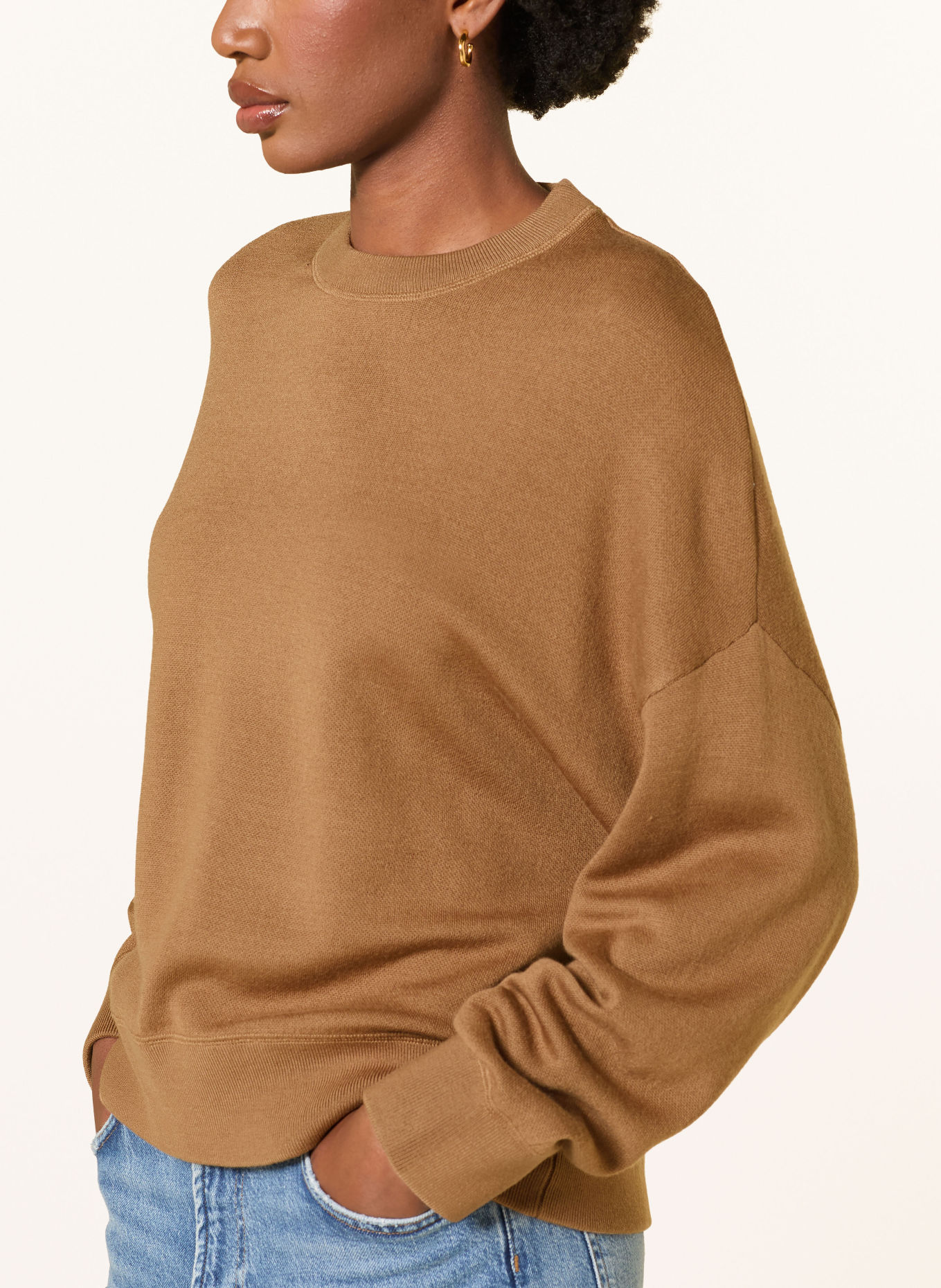 ESSENTIEL ANTWERP Pullover KURTIS mit Schmucksteinen: COGNAC / HELLROSA / ROT