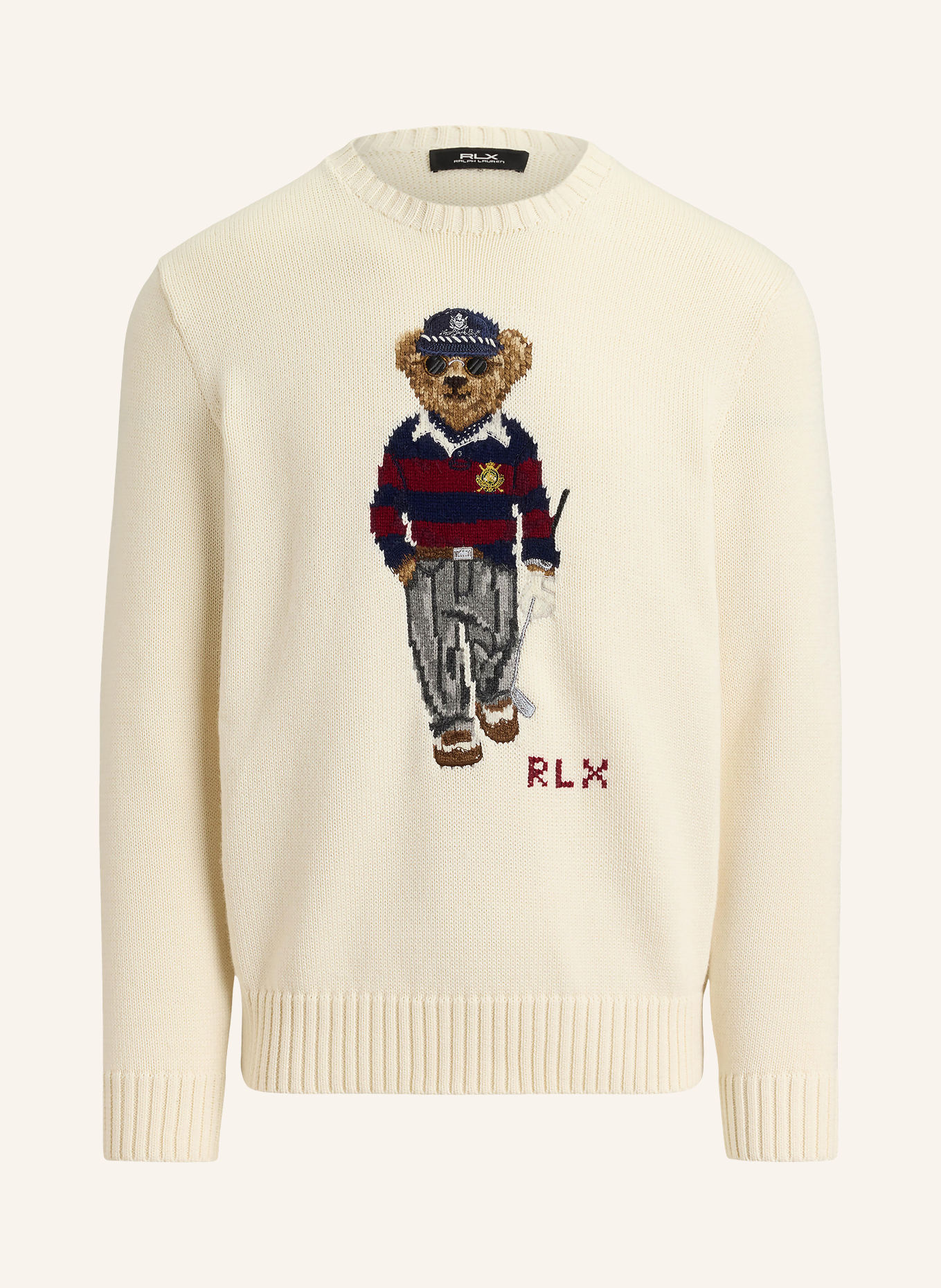 RLX RALPH LAUREN Trui: CRÈME / DONKERROOD / DONKERBLAUW