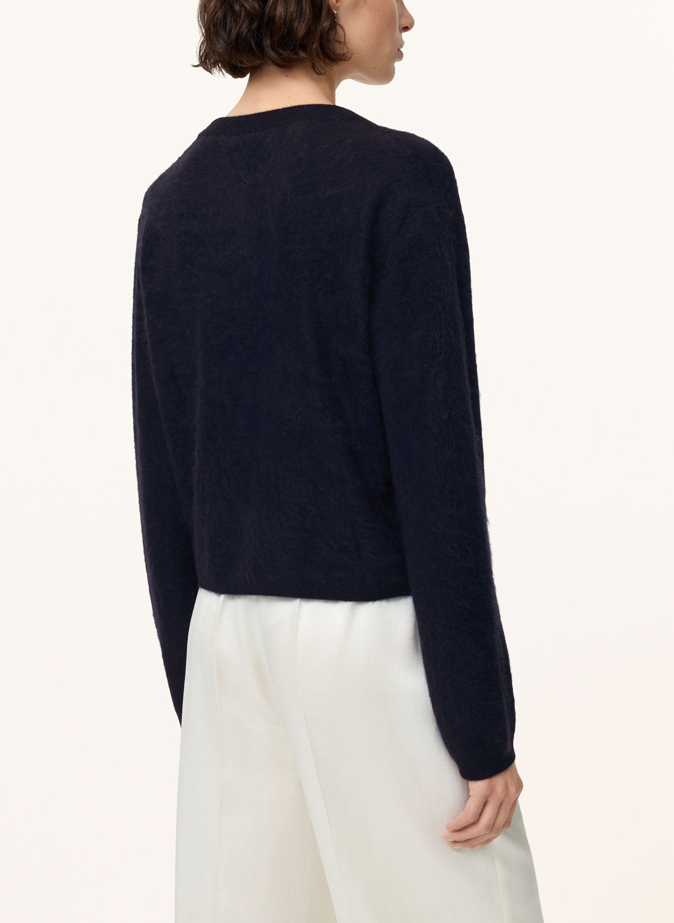 SOFT GOAT Vest van kasjmier: DONKERBLAUW / DONKERROOD / WIT