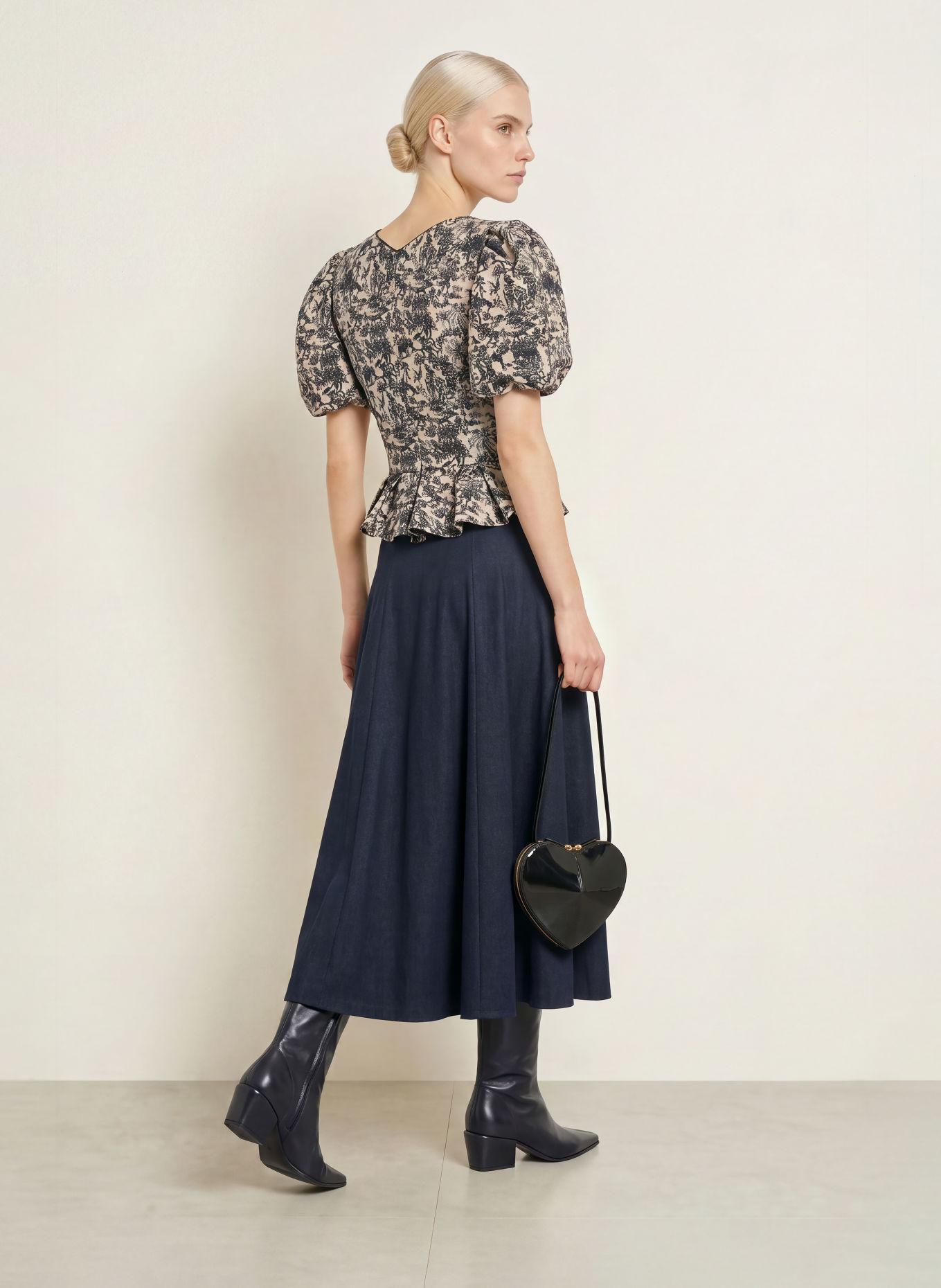 AlpenHERZ Dirndl-lijfje MAREN: BEIGE / ZWART
