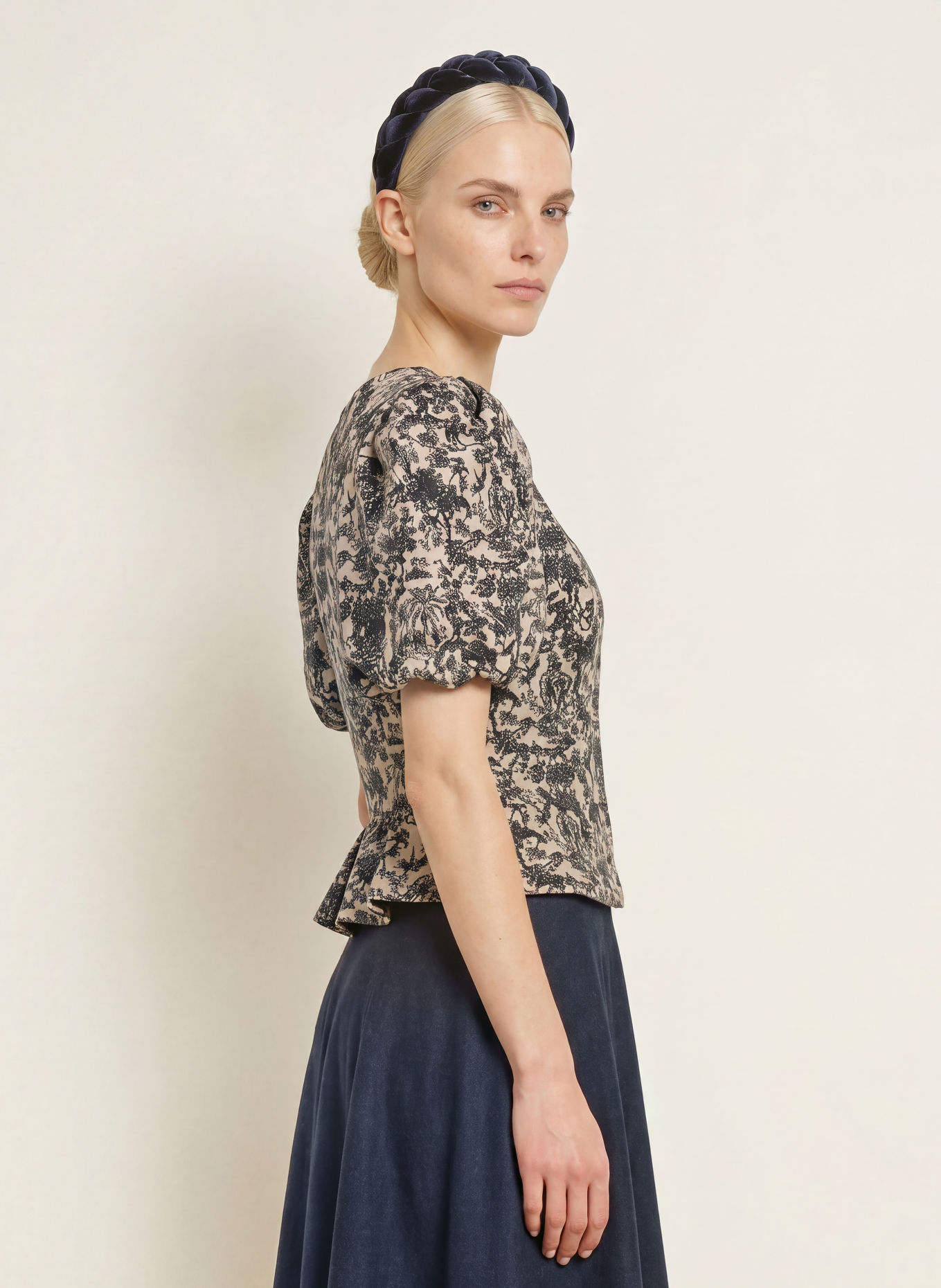 AlpenHERZ Dirndl-lijfje MAREN: BEIGE / ZWART
