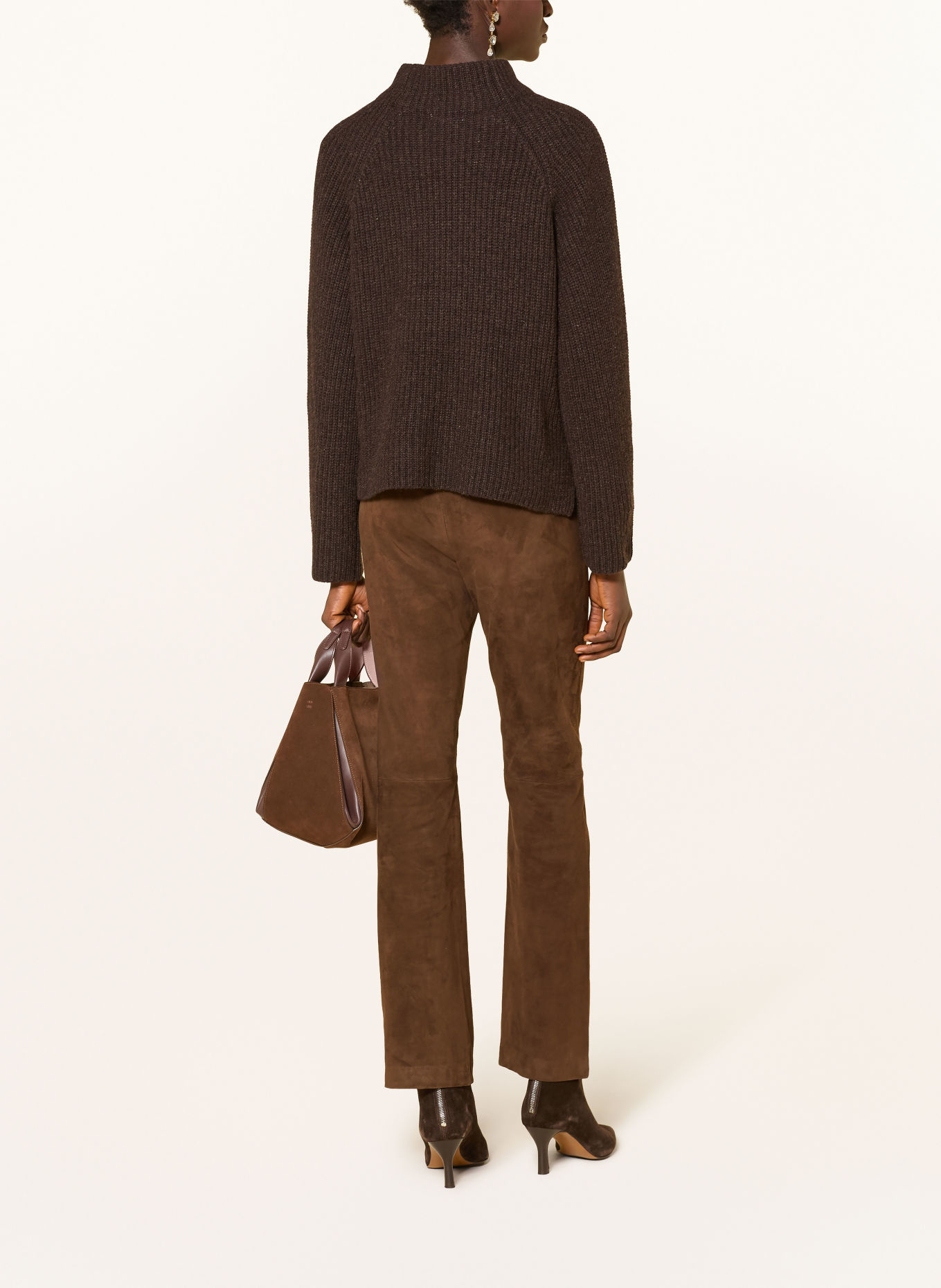 MEINDL EASY KICK Leather Pants: DARK BROWN