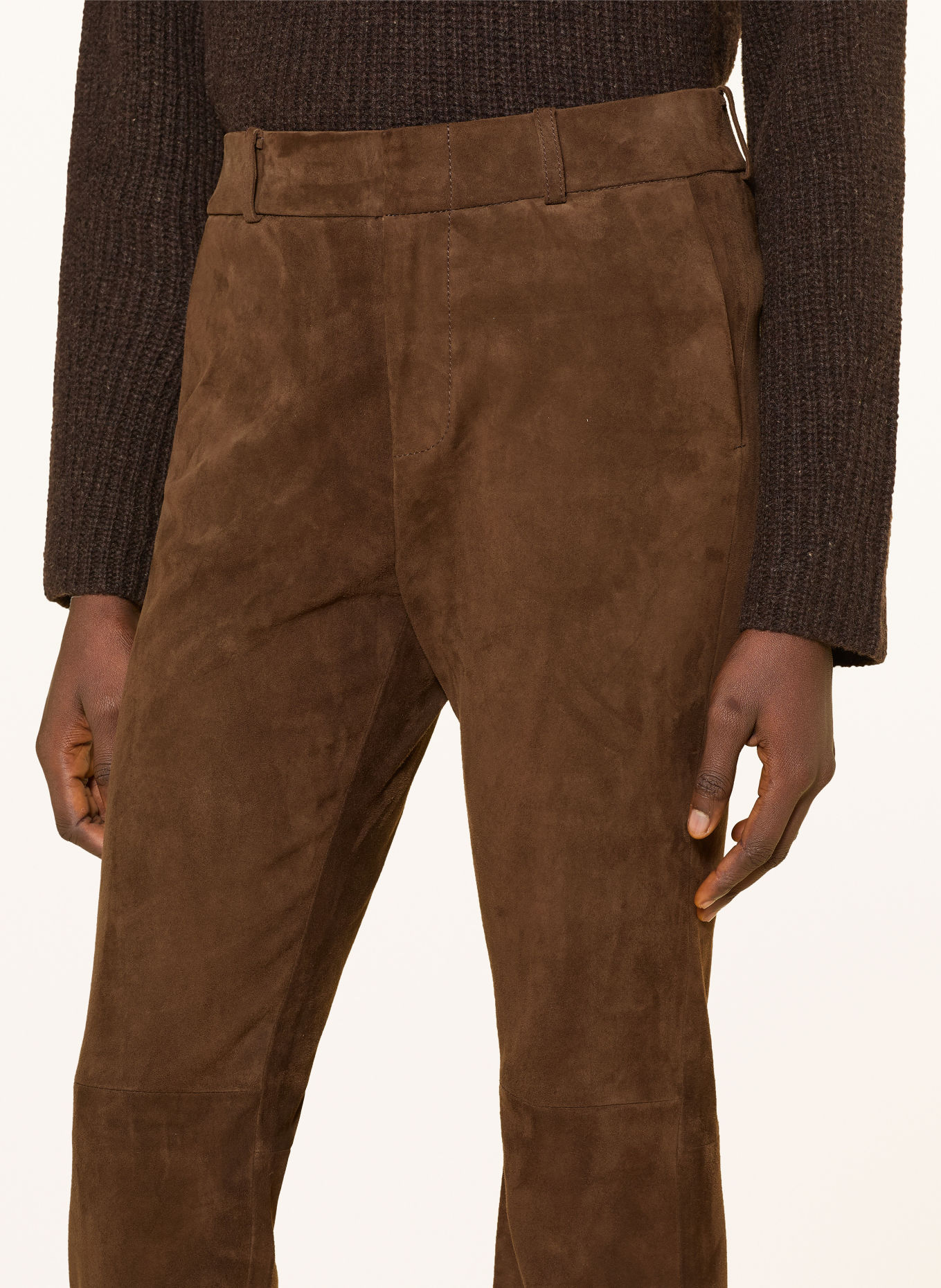 MEINDL EASY KICK Leather Pants: DARK BROWN