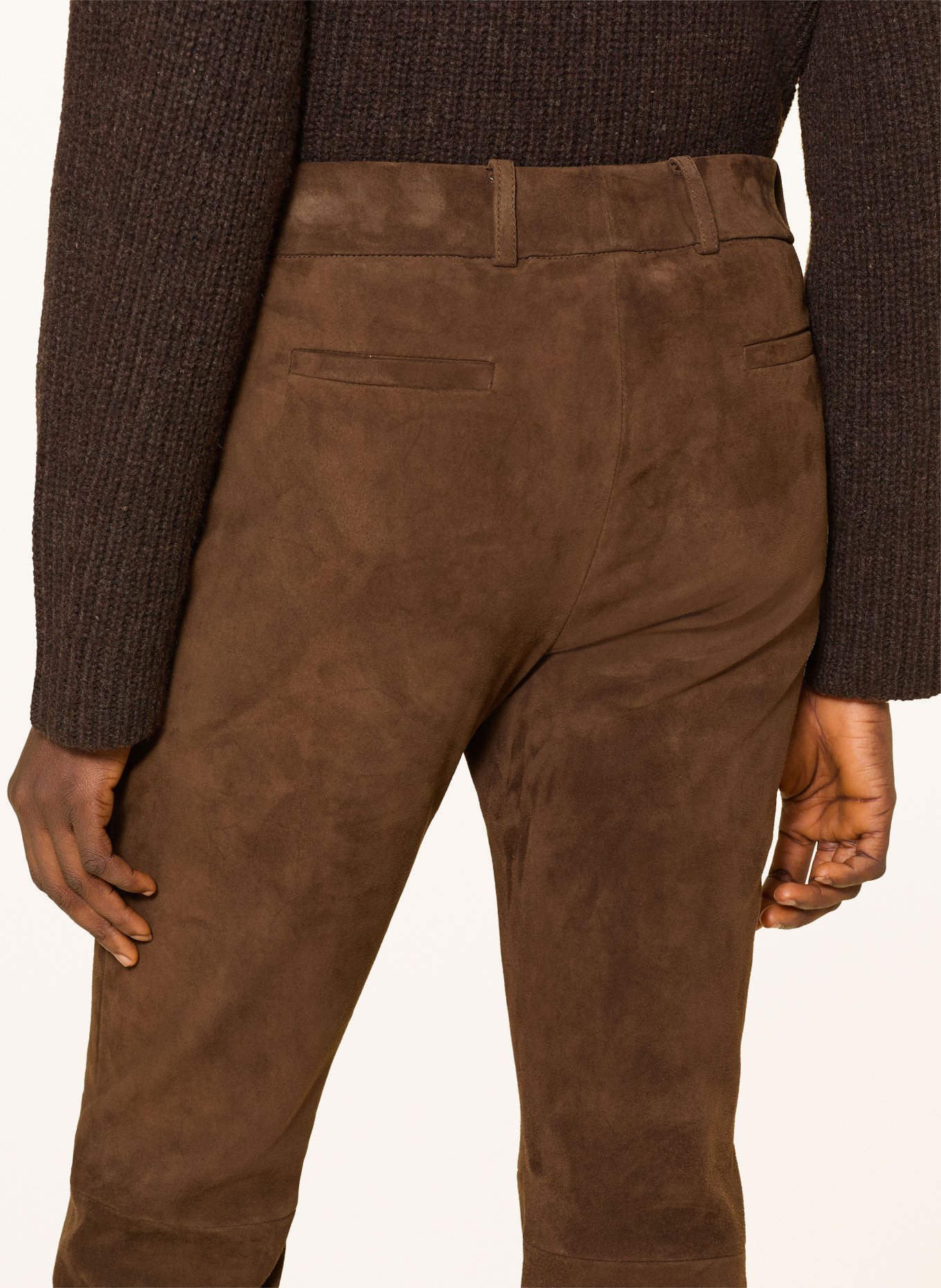 MEINDL EASY KICK Leather Pants: DARK BROWN