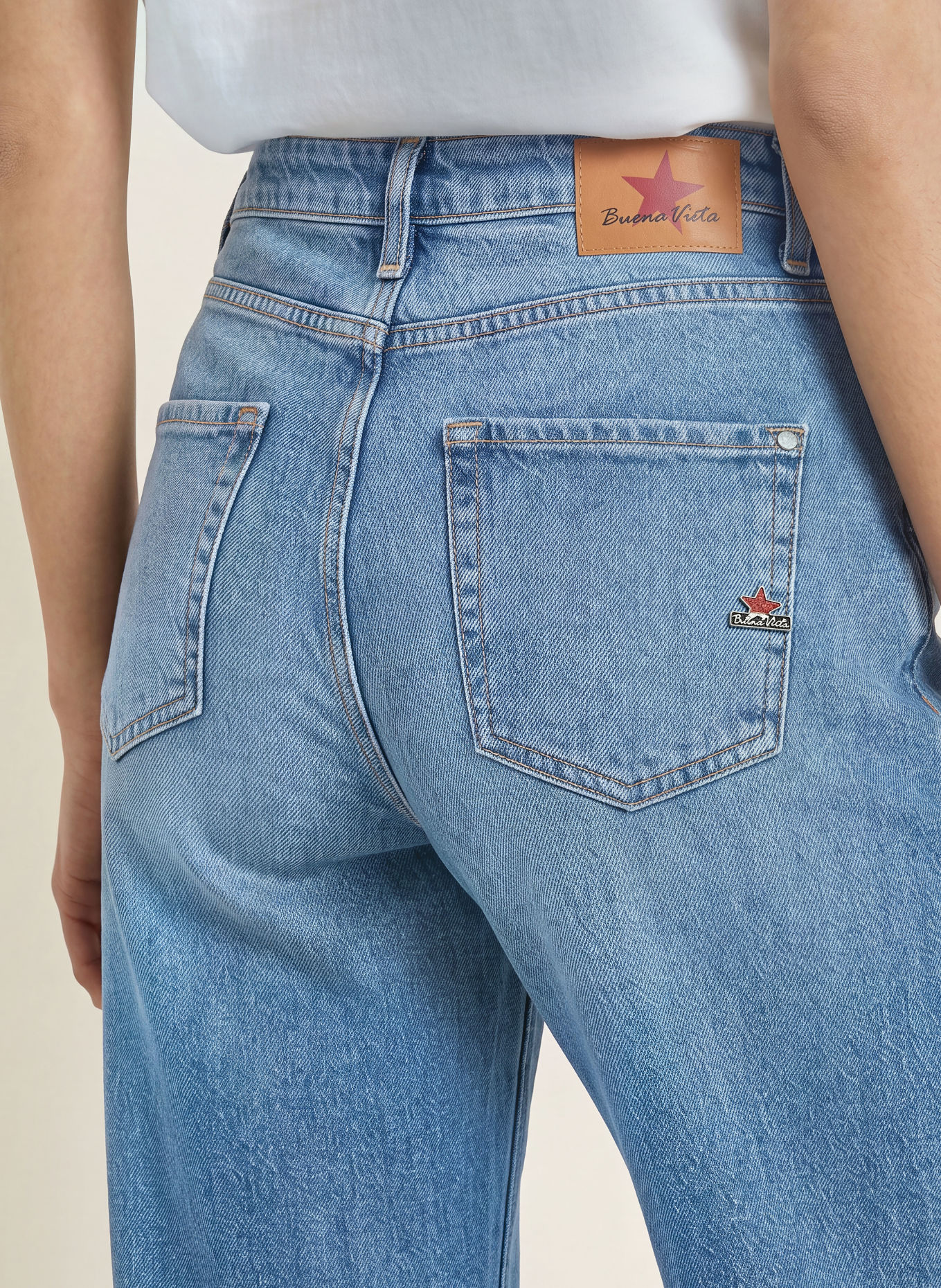 Buena Vista Straight Jeans: 8020 stone denim