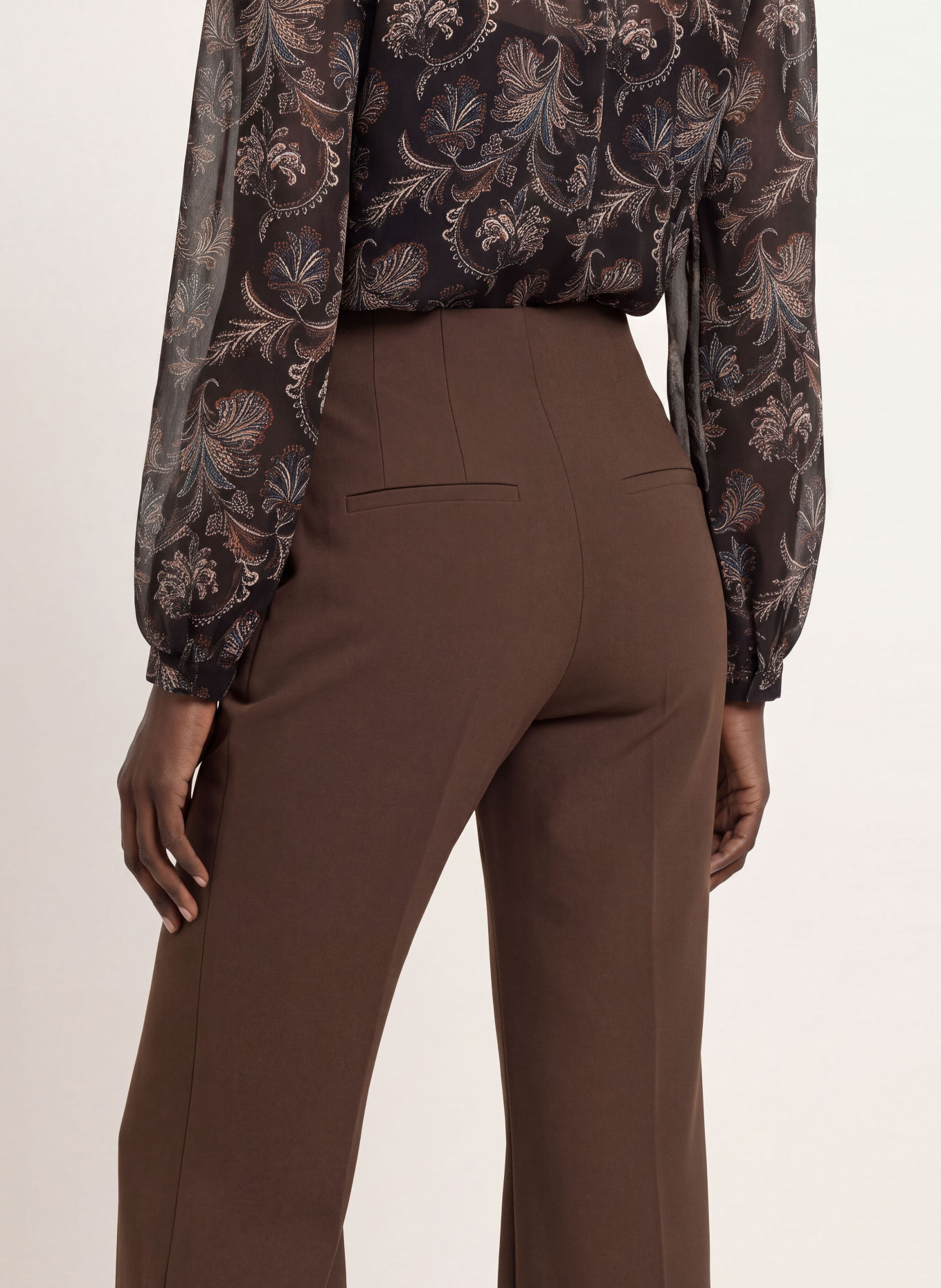 Veronica Beard Marlene-broek CARYS: MARRON FONCÉ