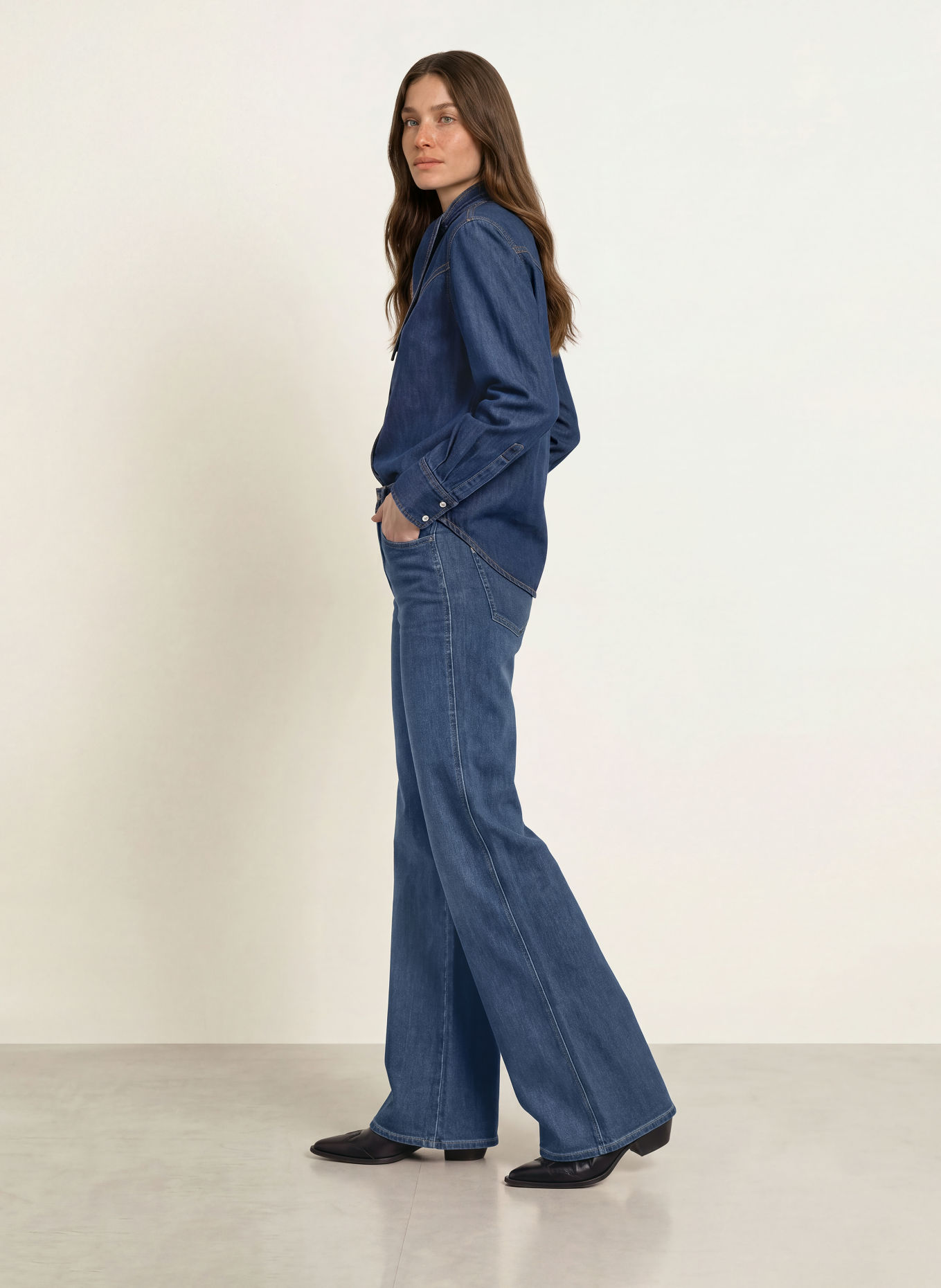 Veronica Beard Wide leg jeans TAYLOR: B1279 SWEET DREAM
