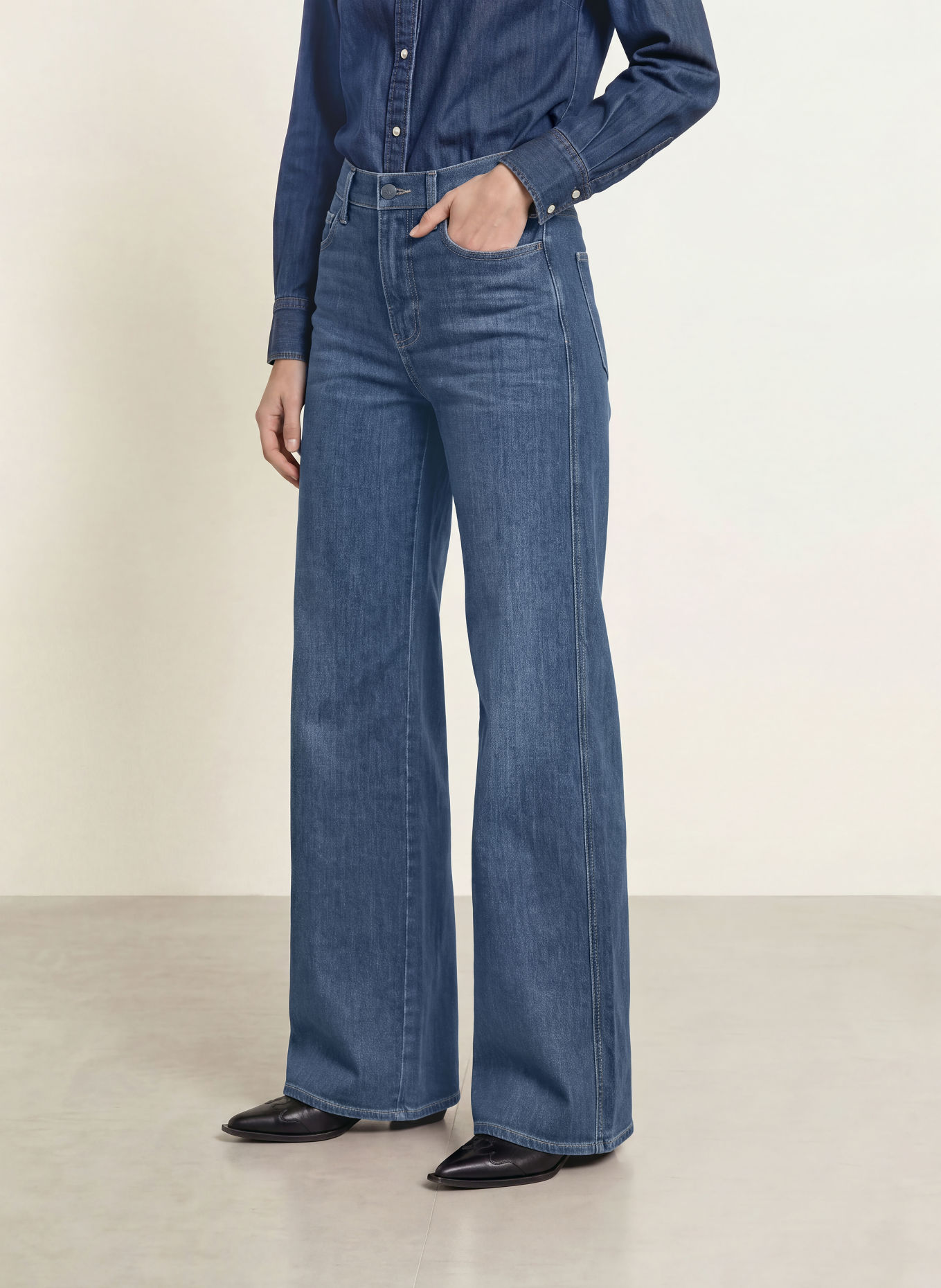 Veronica Beard Wide leg jeans TAYLOR: B1279 SWEET DREAM