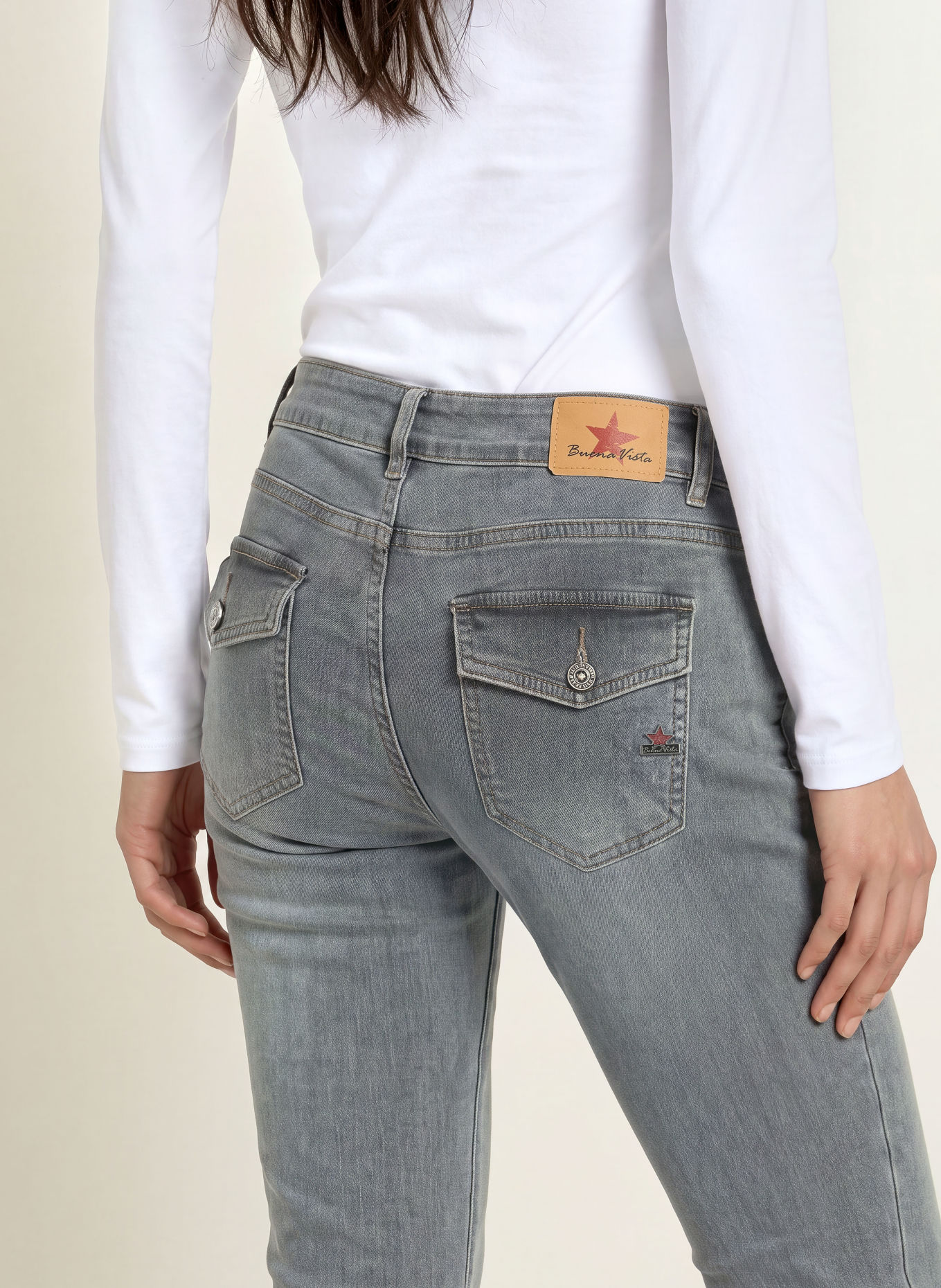 Buena Vista Bootcut Jeans ITALY: 8970 anthracite denim