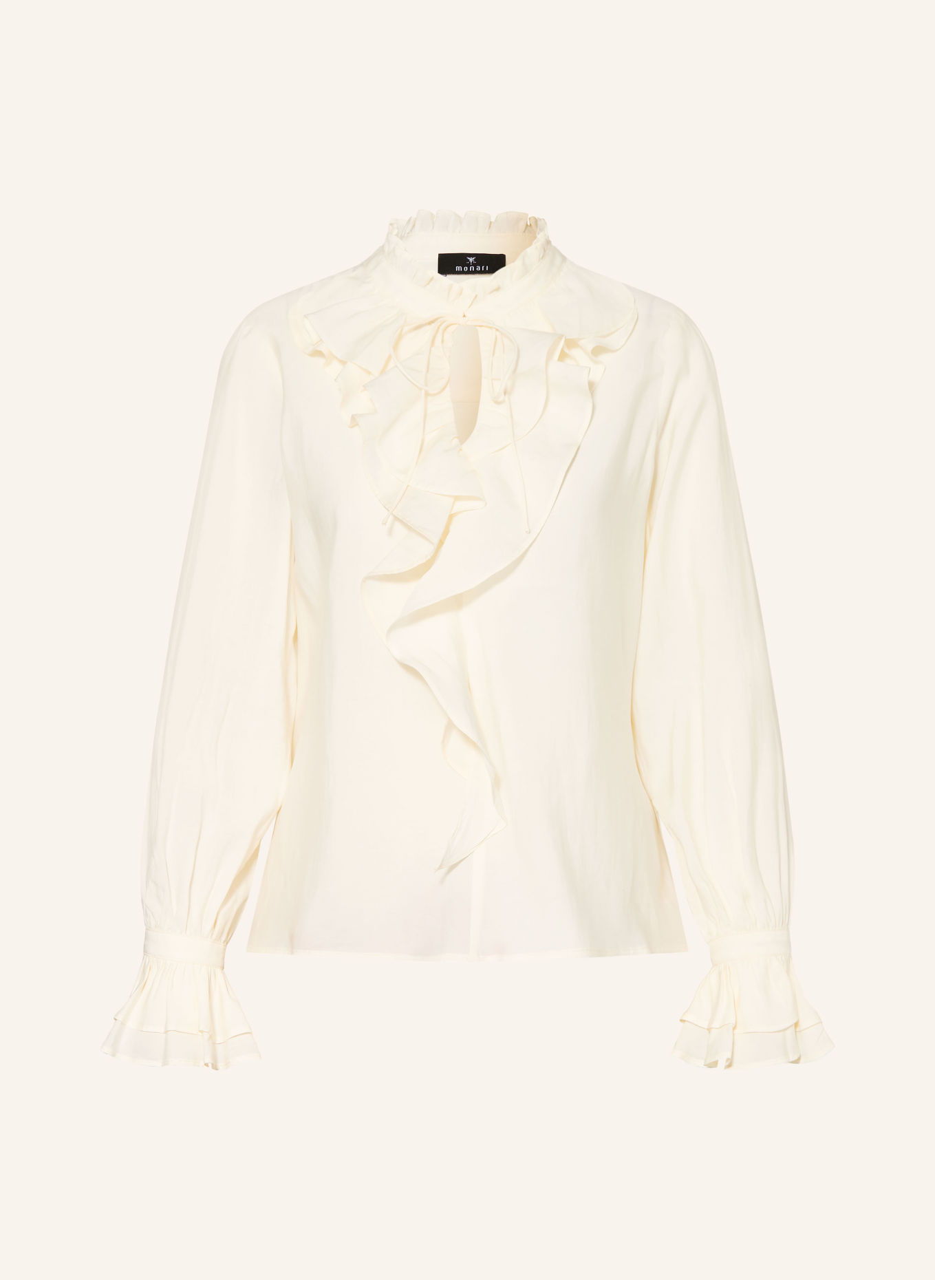 monari Shirt blouse with flounces and ruffles: ECRU