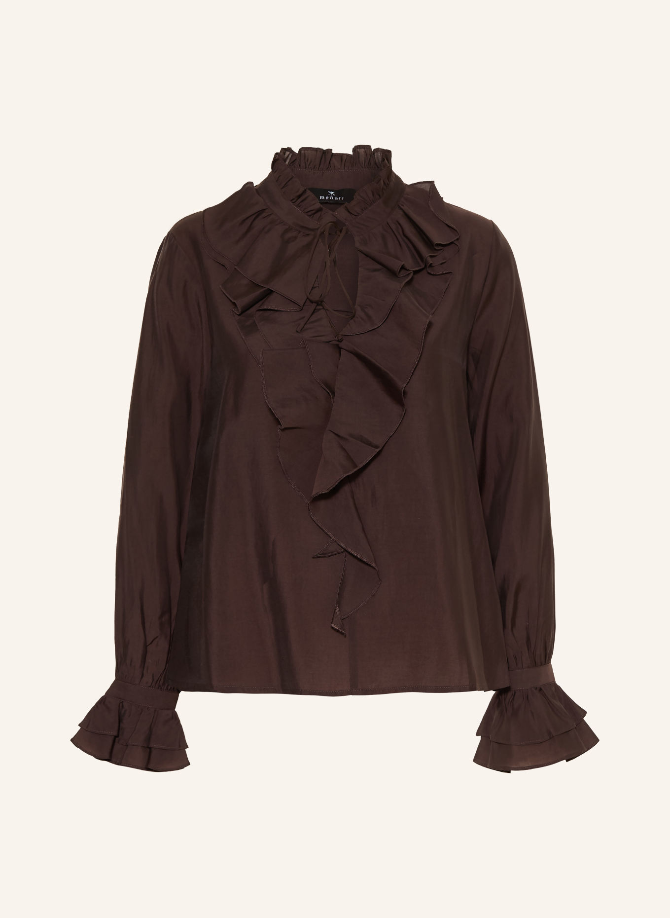 monari Chemisier à volants et froufrous: MARRON FONCÉ