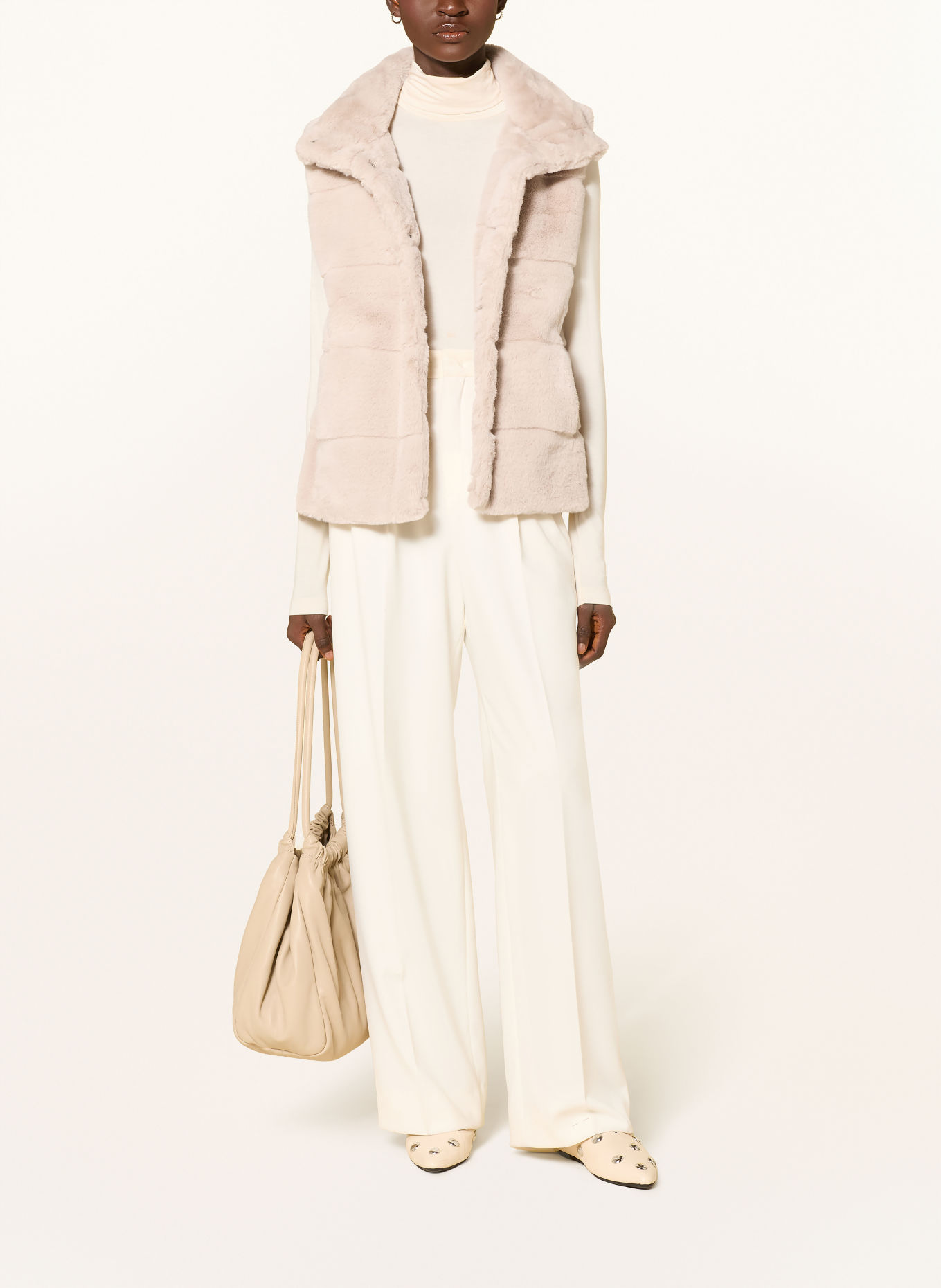 monari Kunstfell-Weste: BEIGE