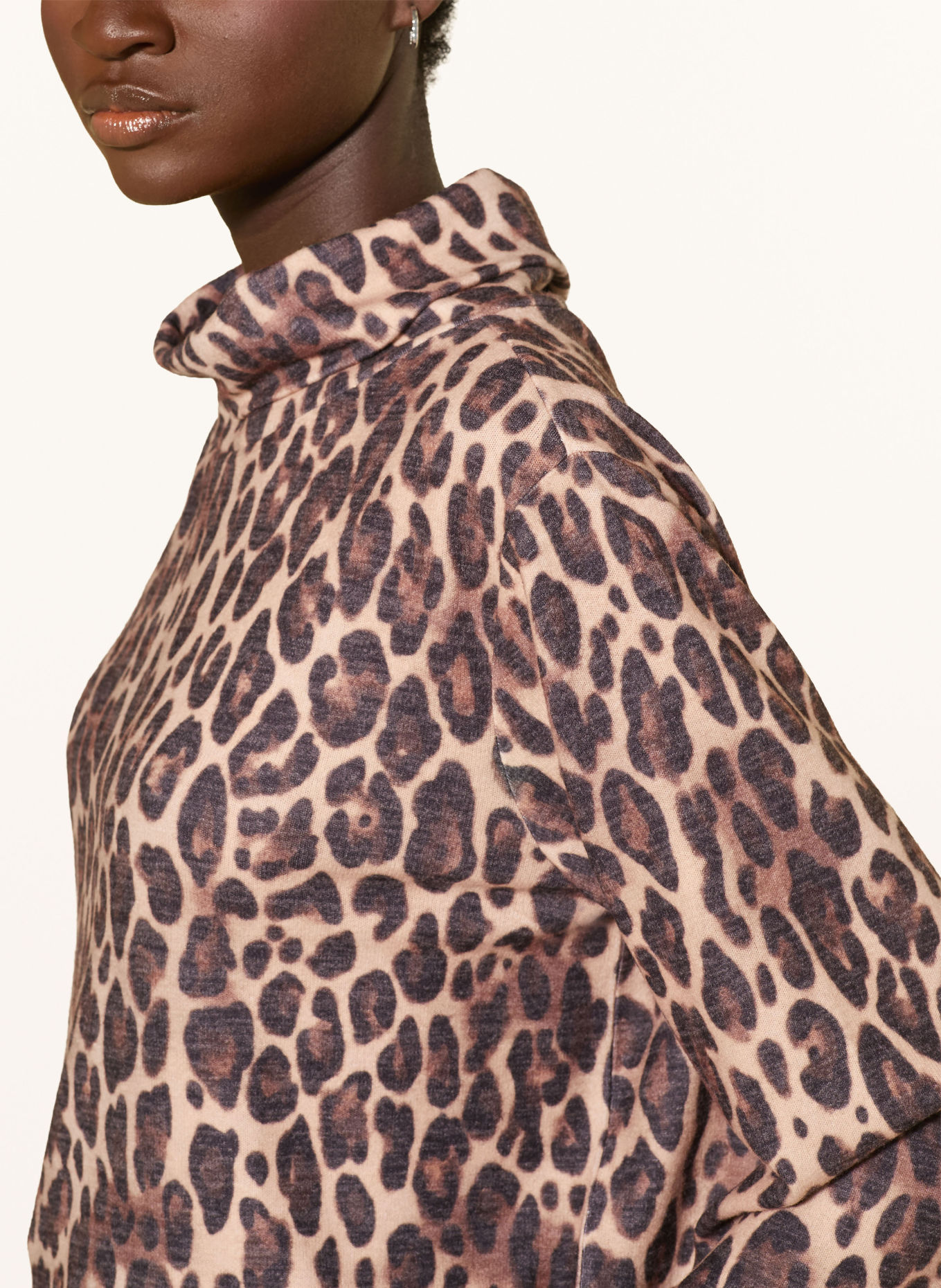 monari Pull à col roulé: MARRON CLAIR / MARRON / NOIR
