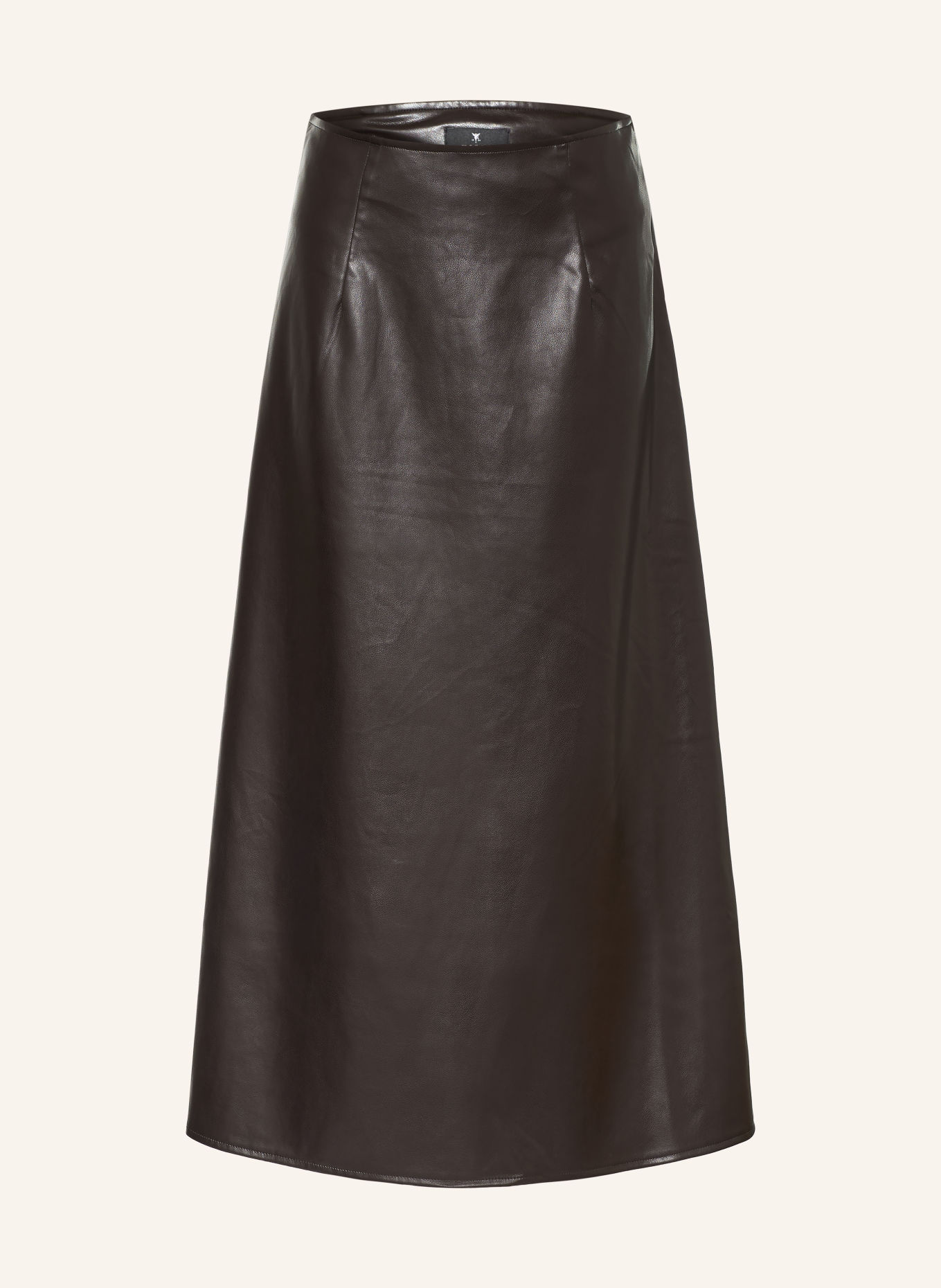 monari Jupe aspect cuir: MARRON FONCÉ