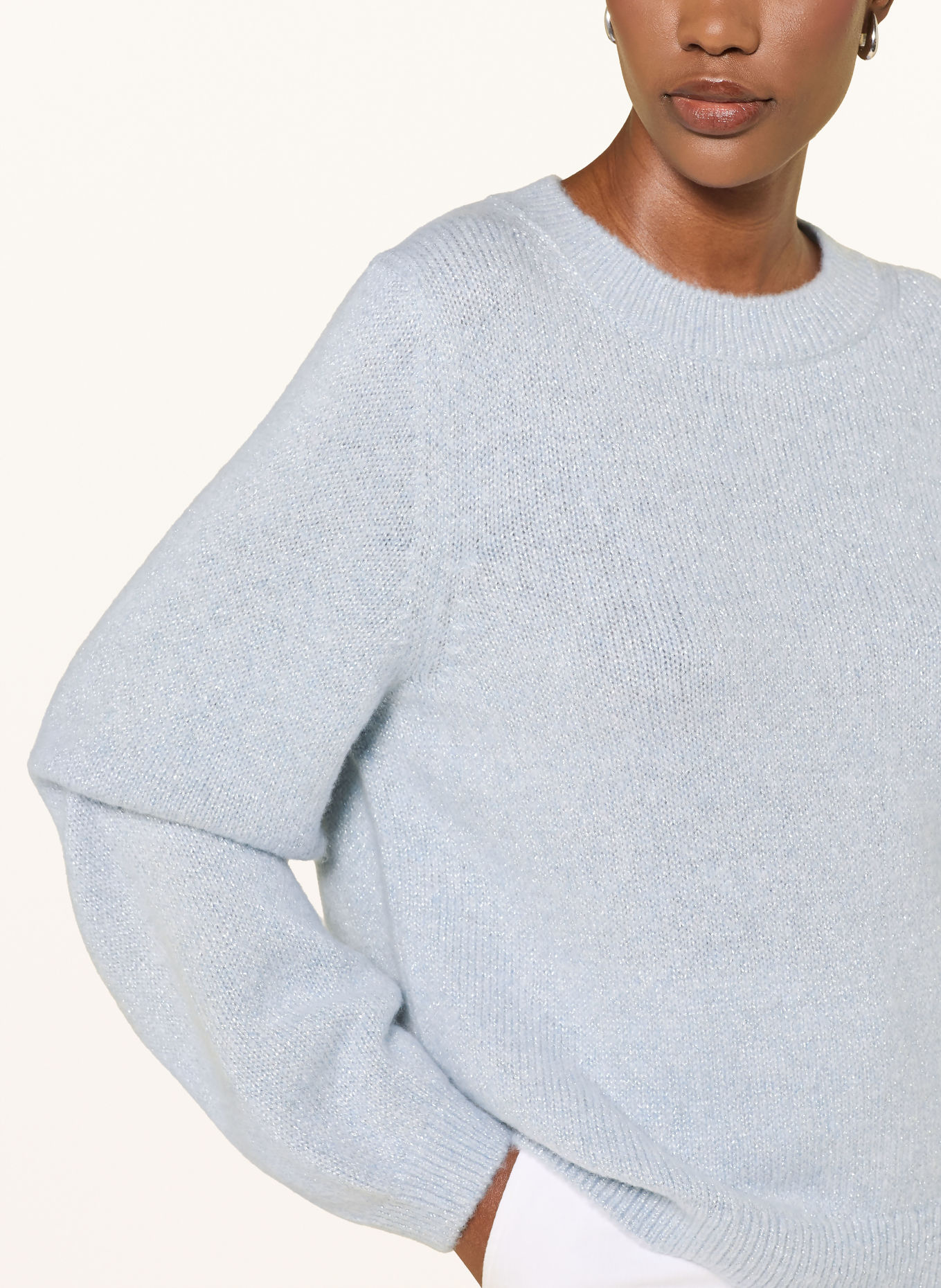 monari Pullover mit Glitzergarn: BLAUGRAU