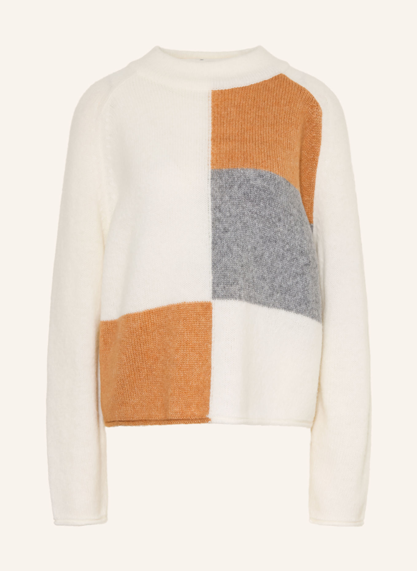 monari Pullover: WEISS / CAMEL / GRAU