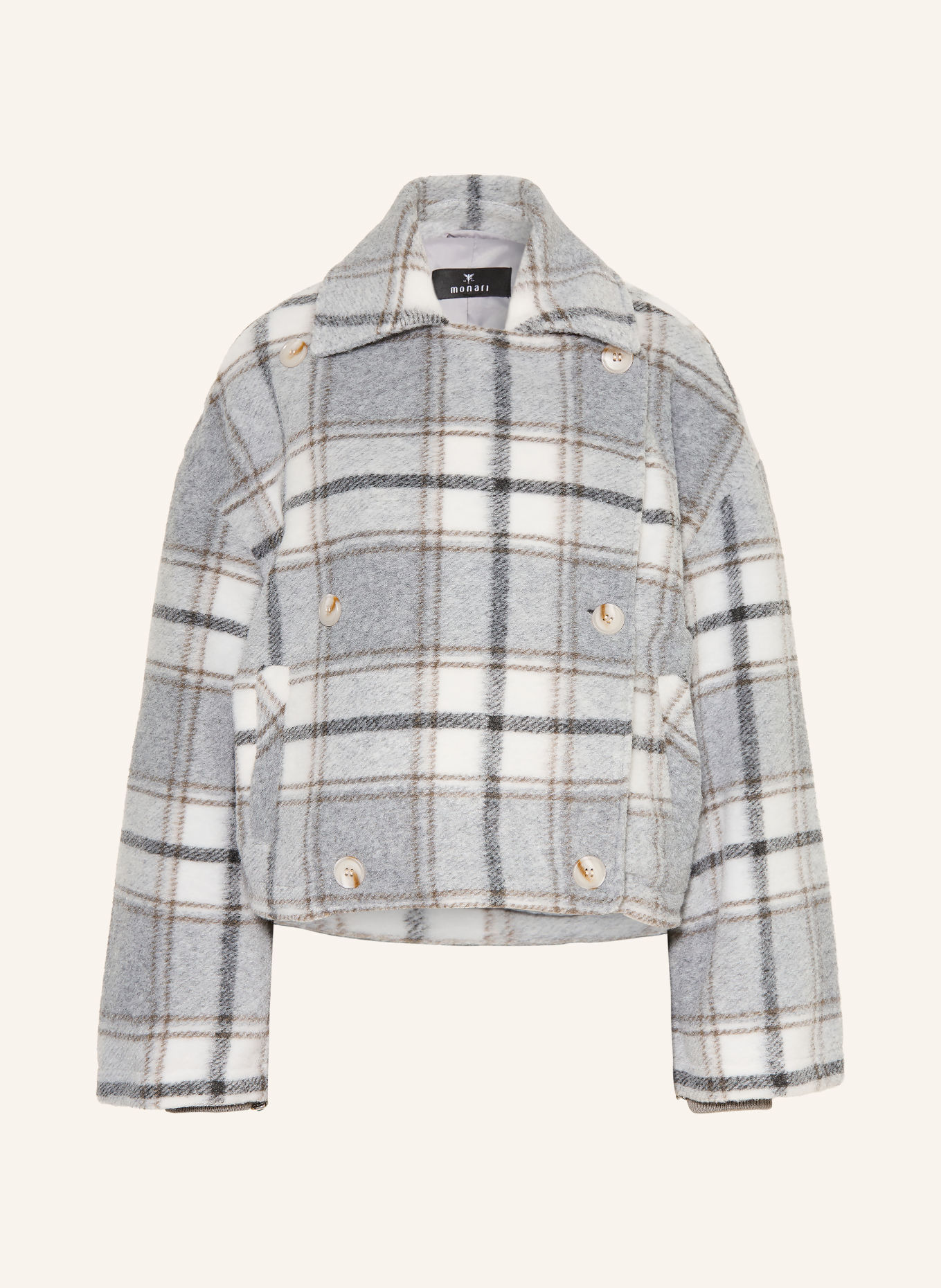 monari Cabanjacke: GRAU / DUNKELBRAUN / ECRU