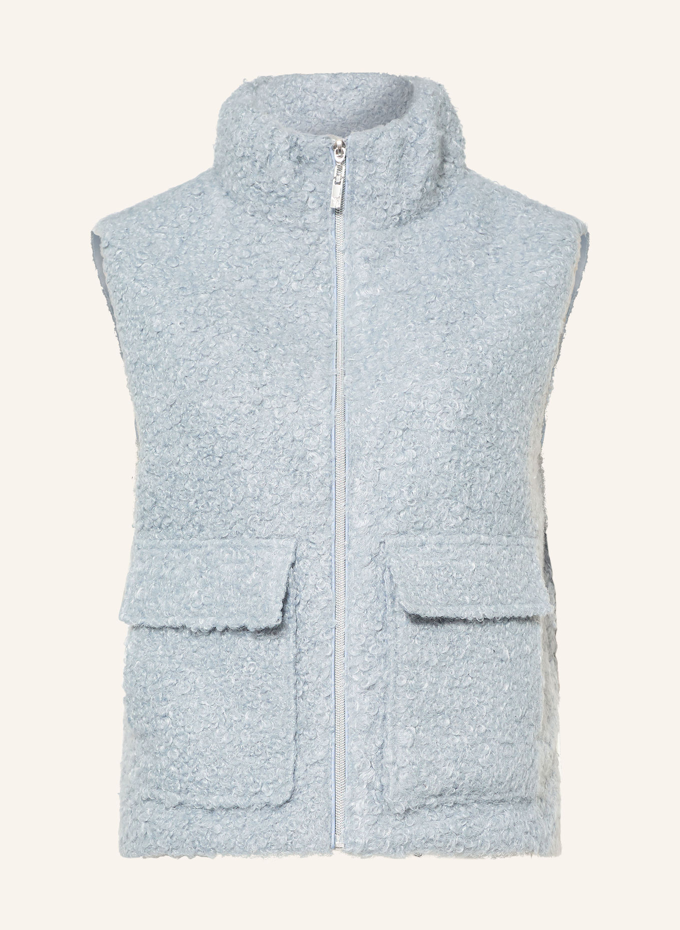 monari Bodywarmer van imitatiebont: BLAUWGRIJS