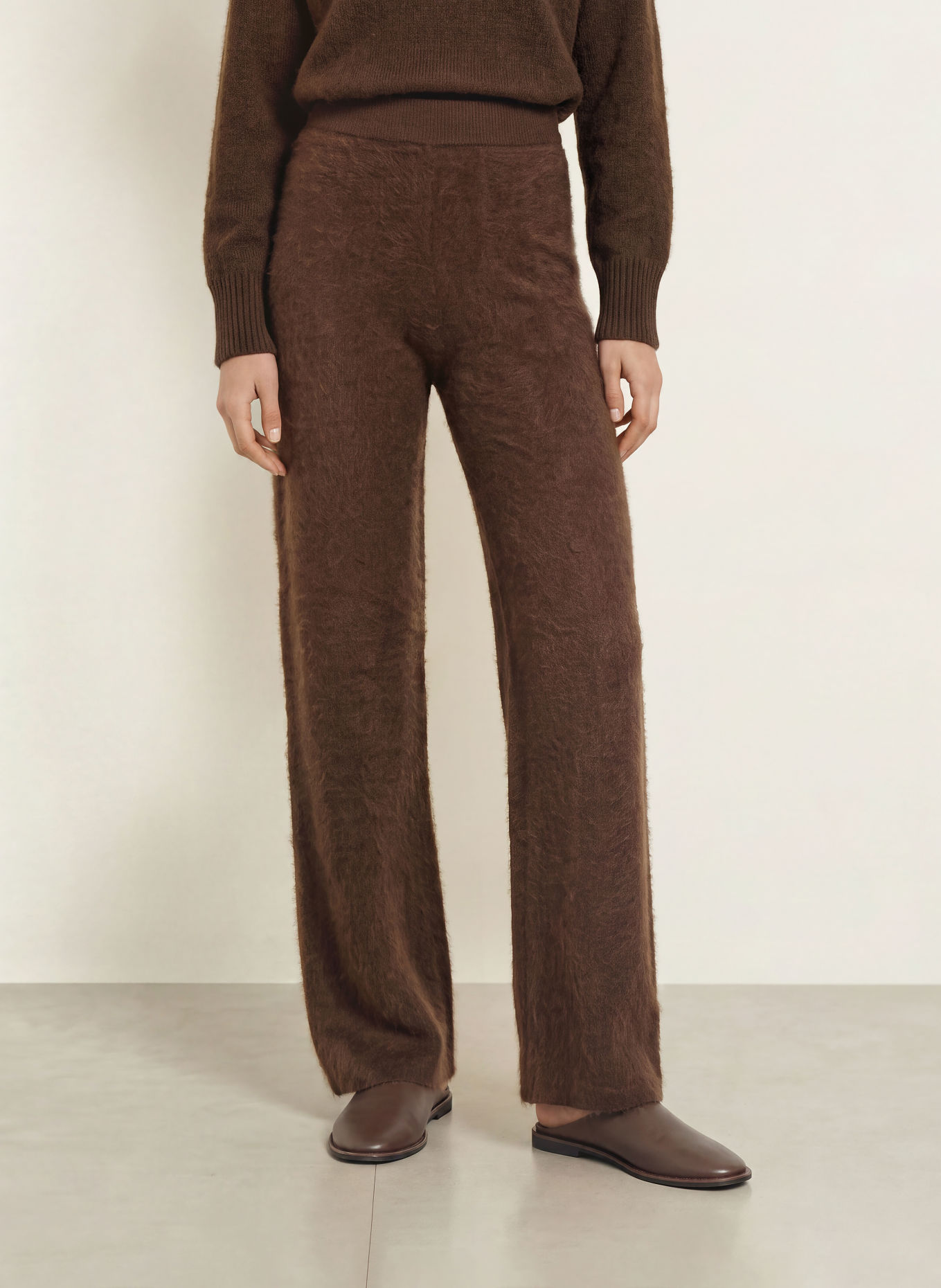 SAINTE MER Gebreide broek: MARRON FONCÉ