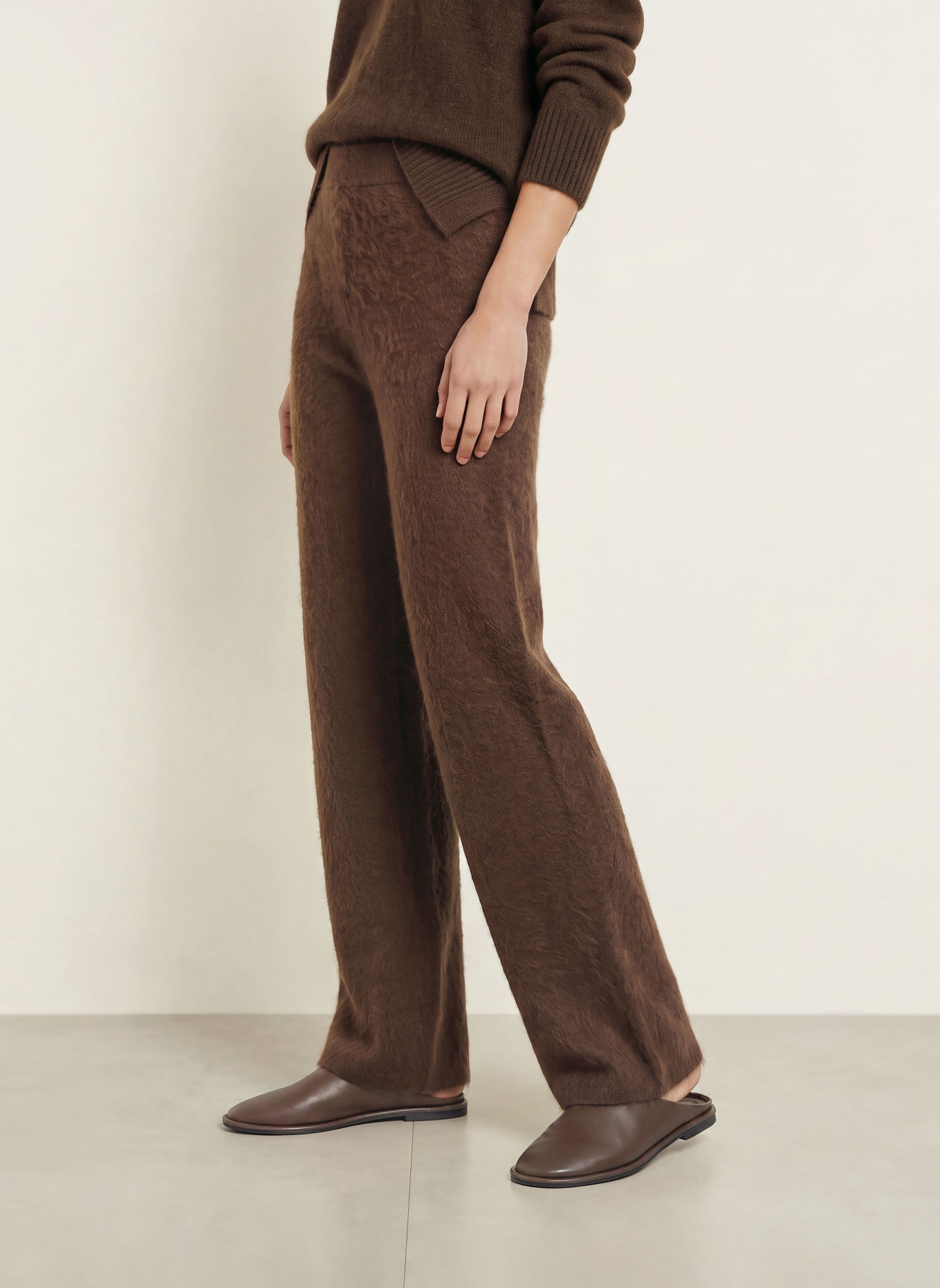 SAINTE MER Gebreide broek: MARRON FONCÉ