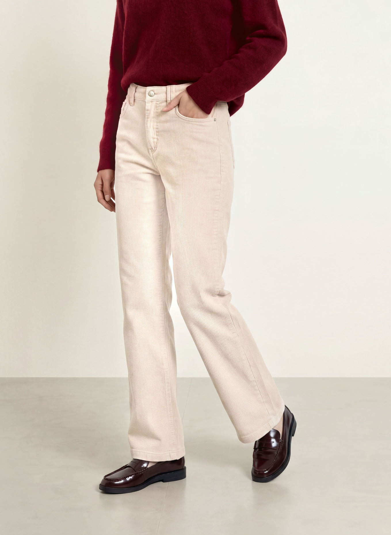 Buena Vista Corduroy pants: CREAM