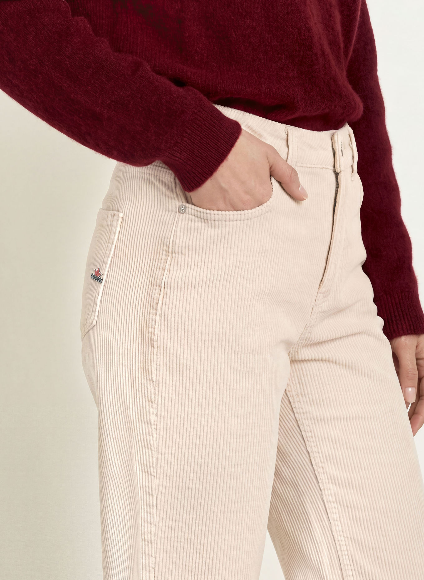 Buena Vista Corduroy pants: CREAM