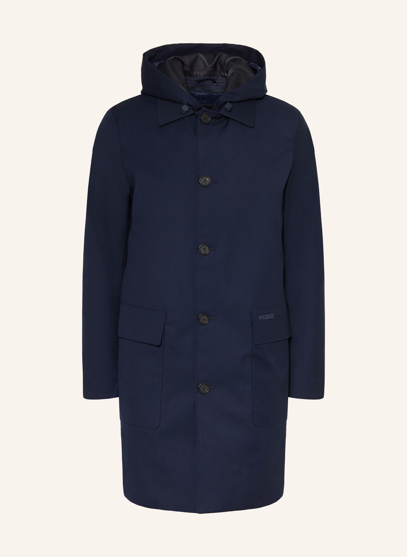 Mackage Donsmantel MATHIAS-Z: DONKERBLAUW