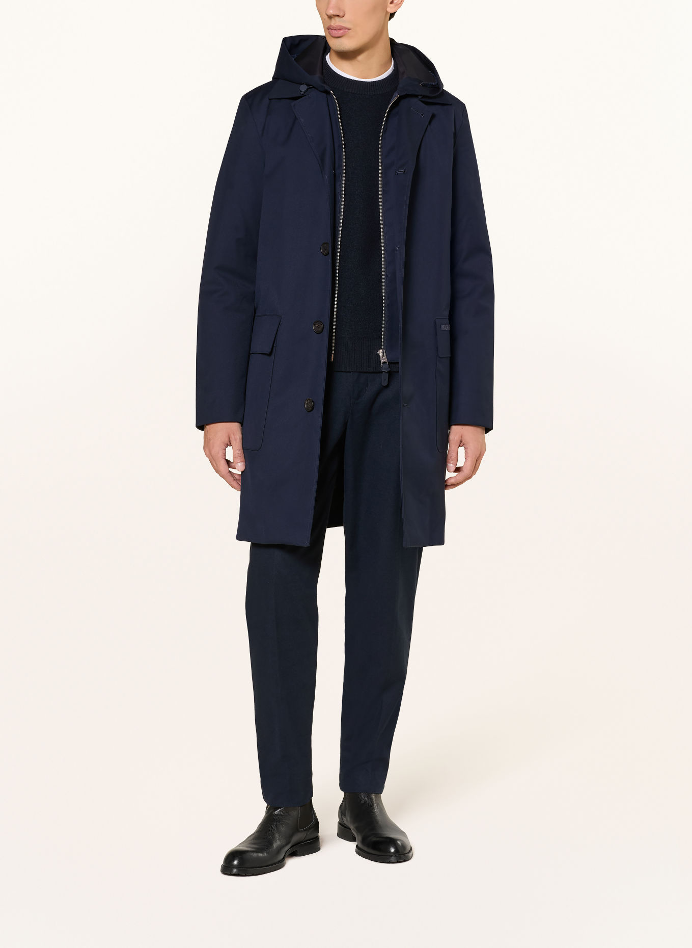 Mackage Donsmantel MATHIAS-Z: DONKERBLAUW