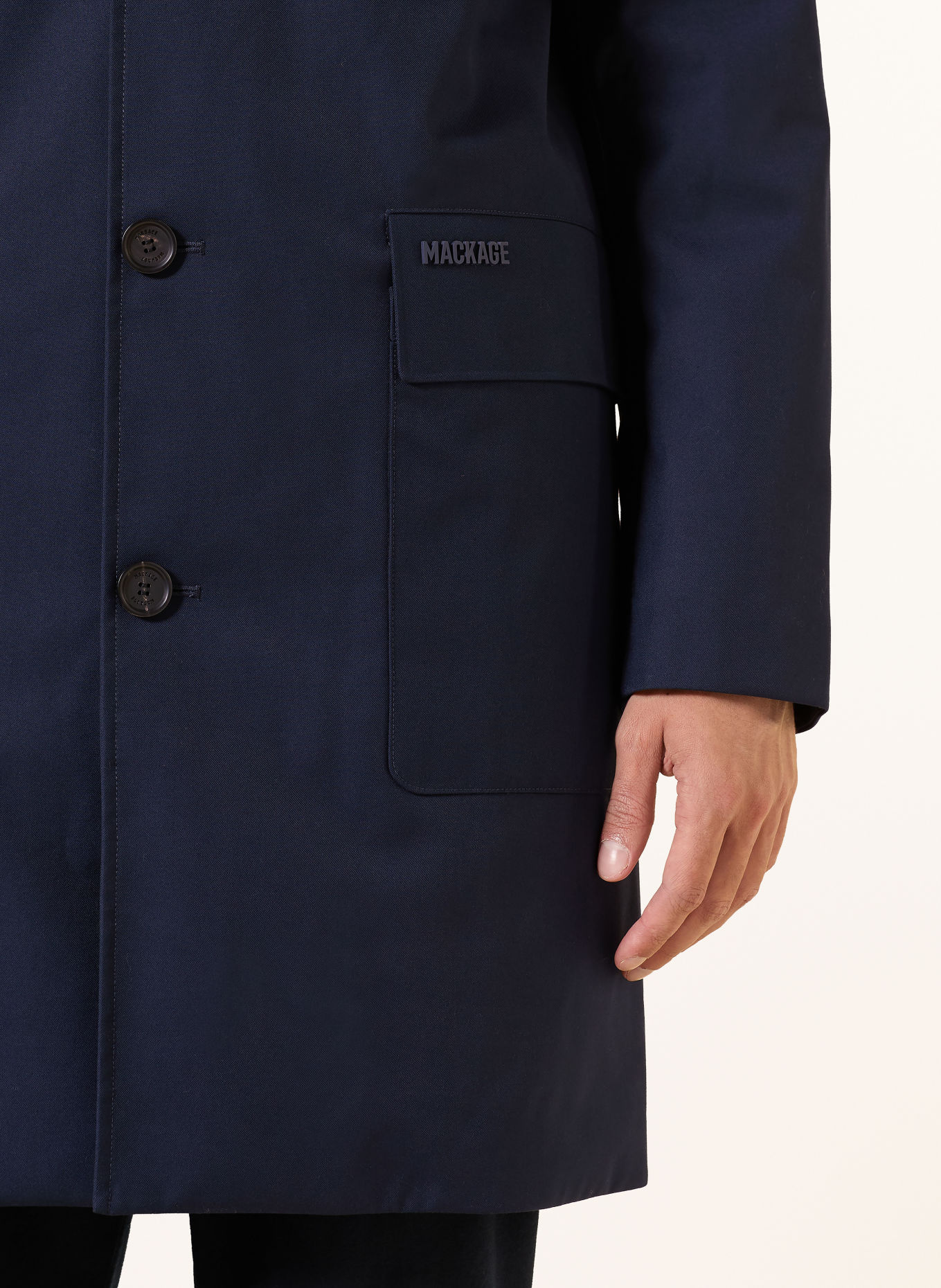 Mackage Donsmantel MATHIAS-Z: DONKERBLAUW