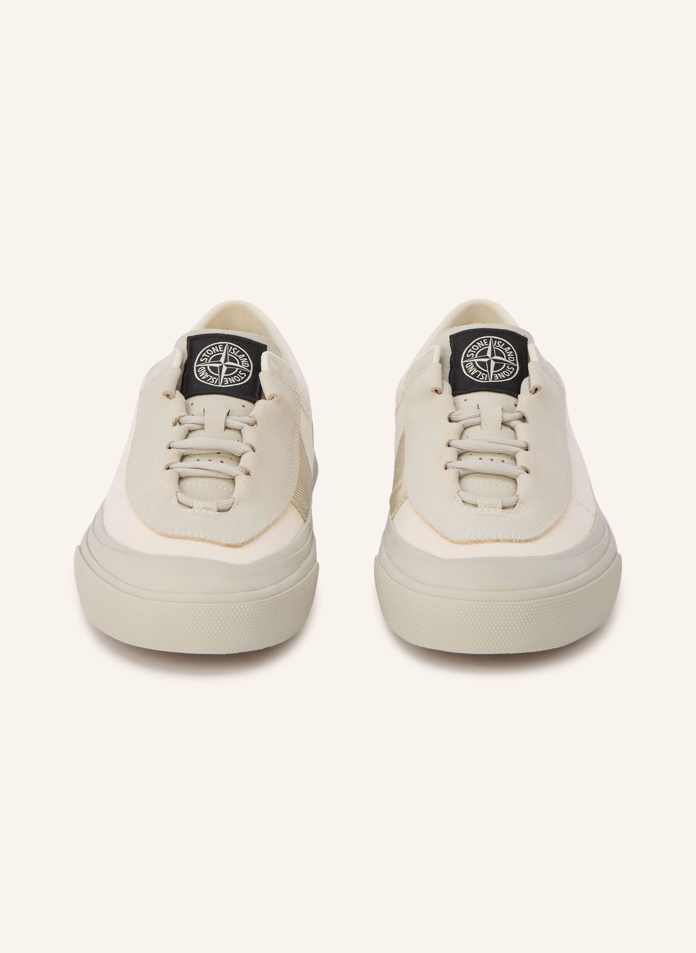 STONE ISLAND Sneakers: ECRU / LIGHT GRAY
