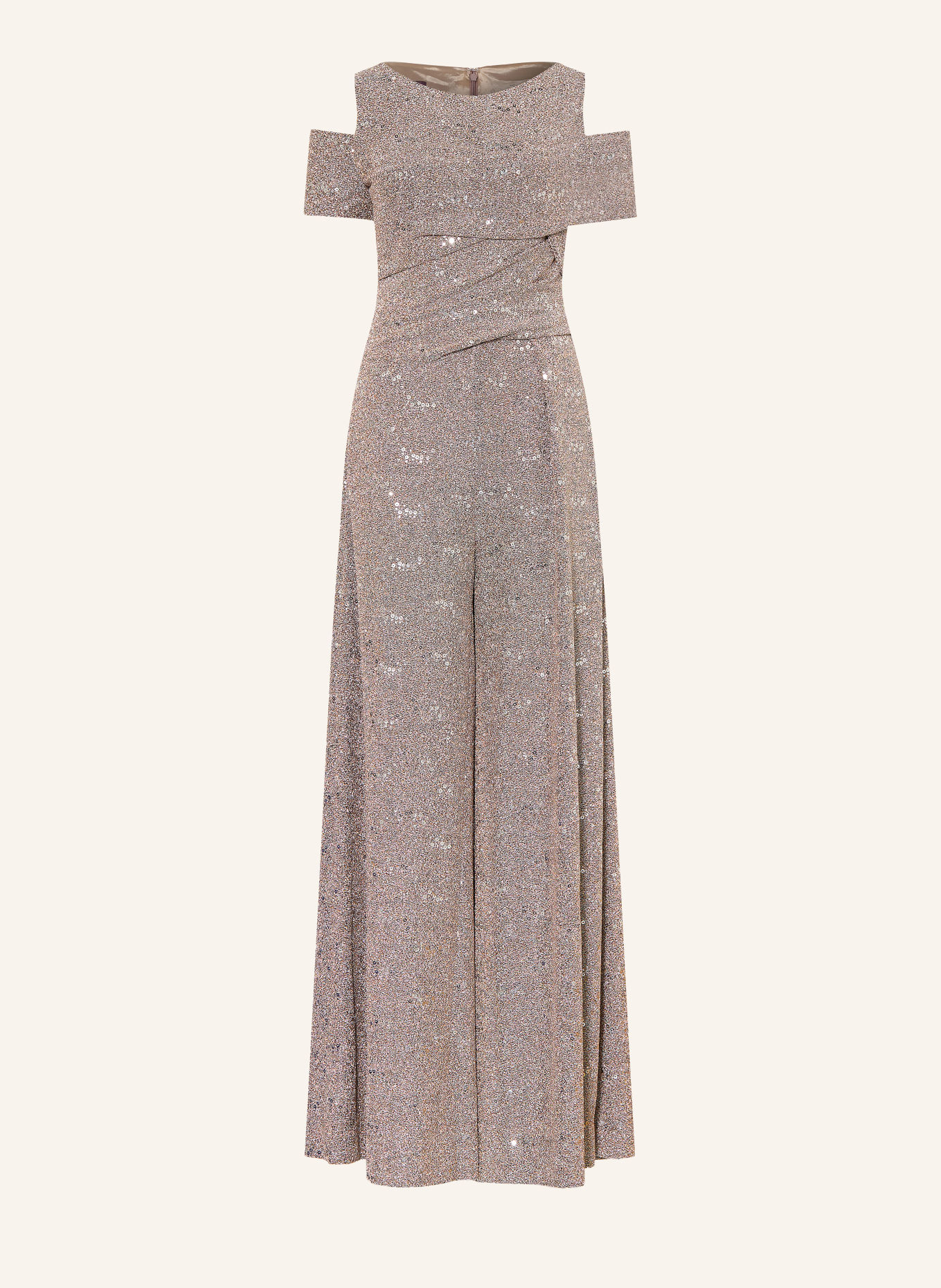 TALBOT RUNHOF Jumpsuit aus Jersey mit Glitzergarn: PLATIN