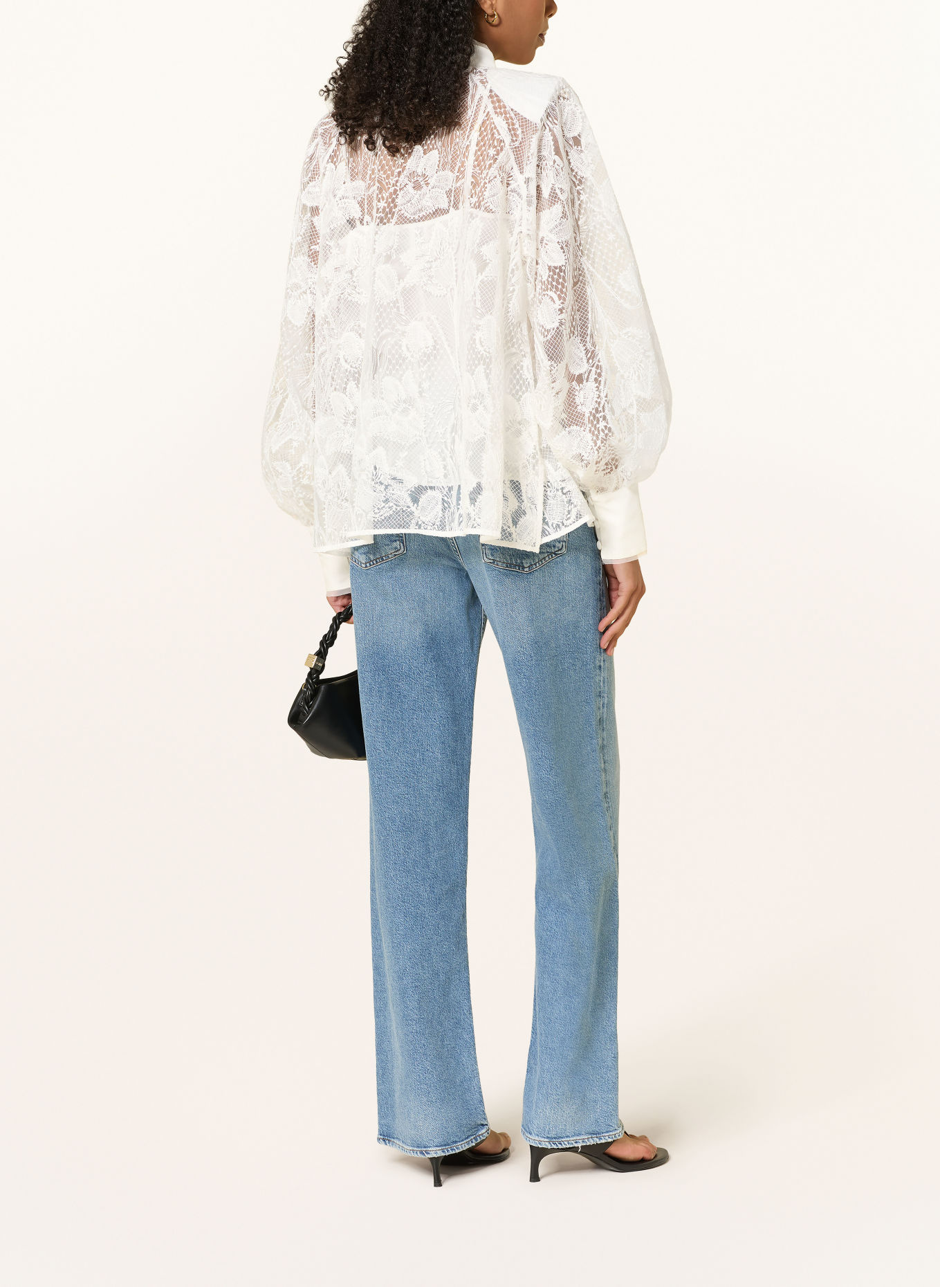 Aje. Spitzenbluse PIPPA: WEISS