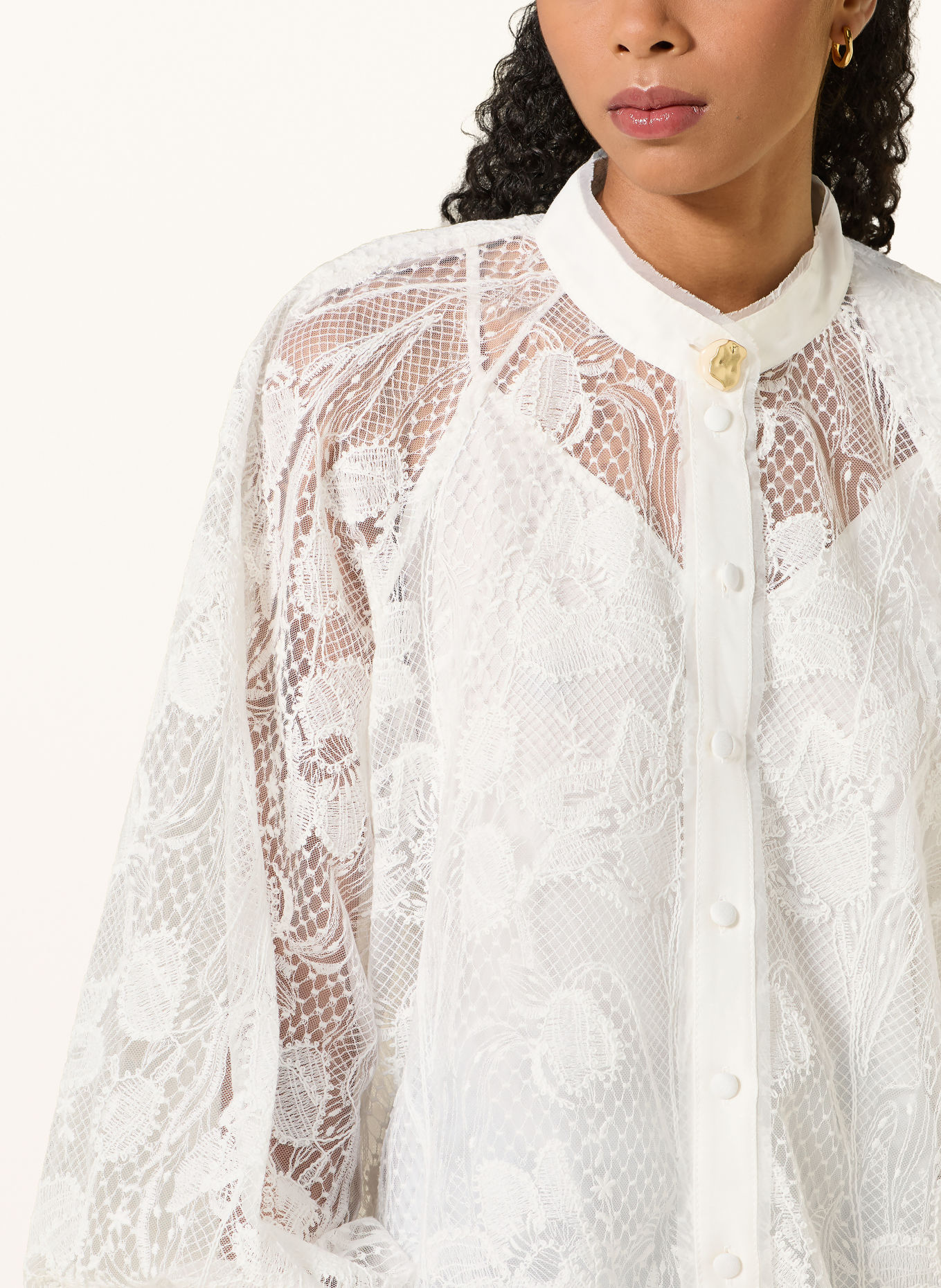 Aje. Spitzenbluse PIPPA: WEISS