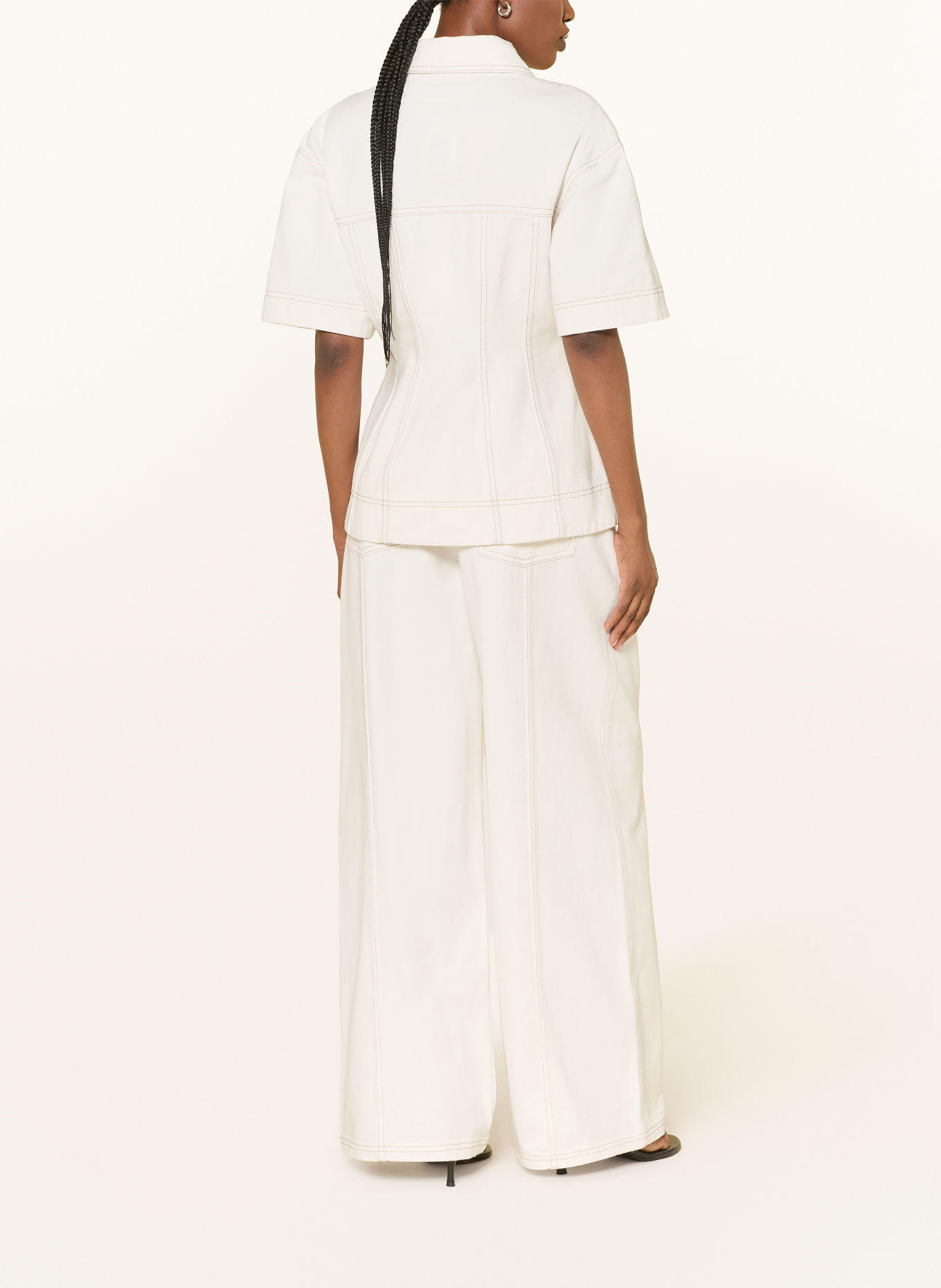 Aje. Jeansbluse ANNETE: CREME / GOLD
