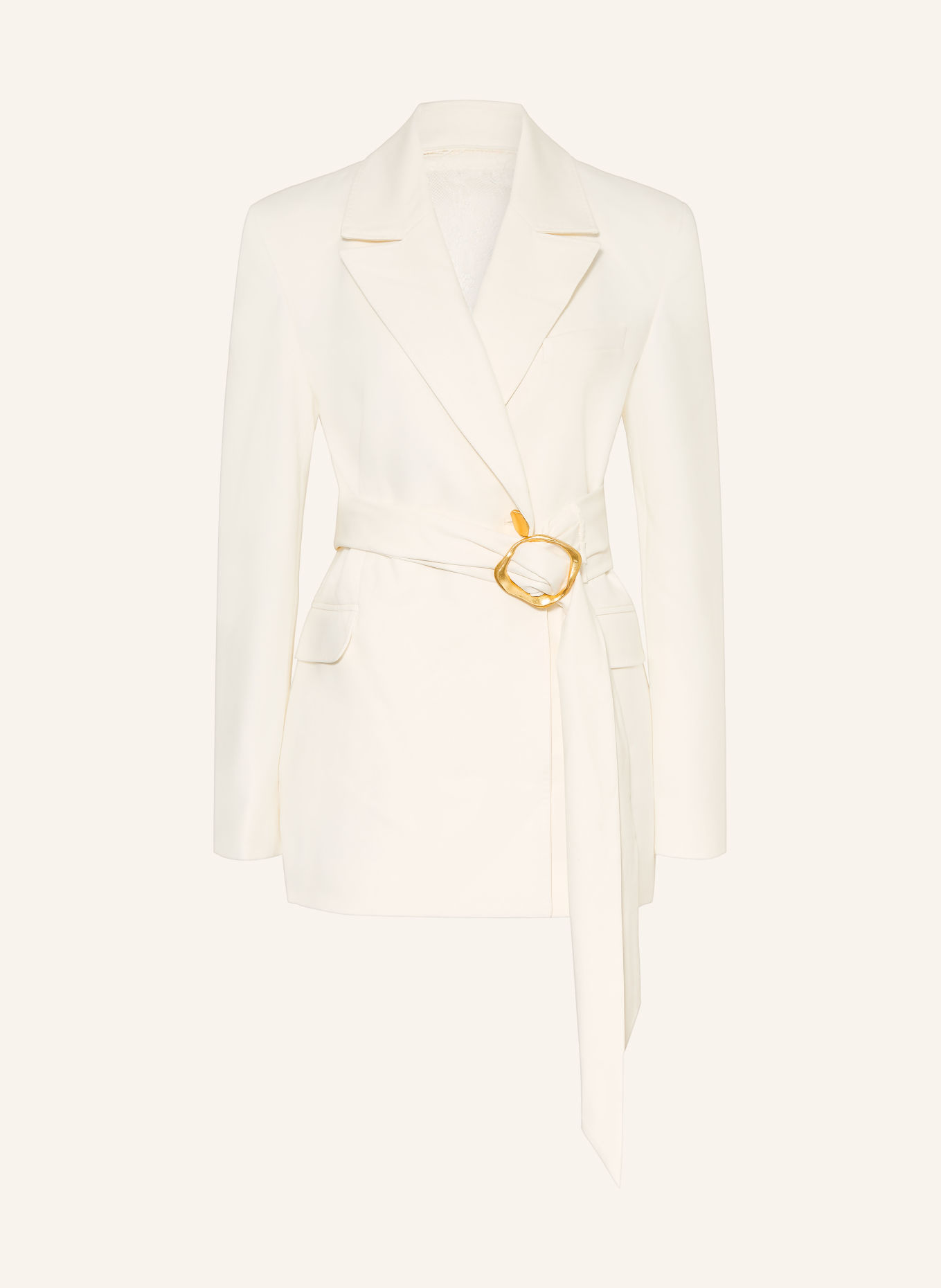 Aje. Longblazer SIMONE mit Spitze: CREME