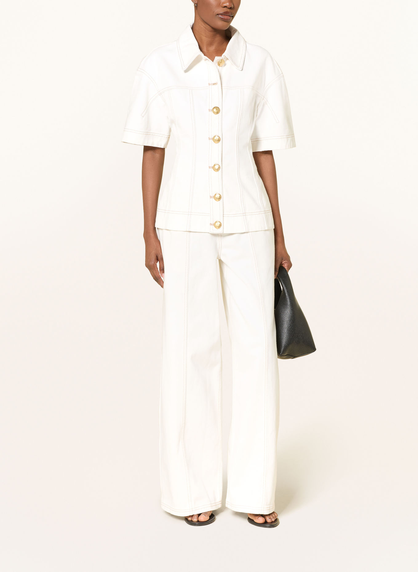 Aje. Wide leg jeans ANNETE: IVRY IVORY
