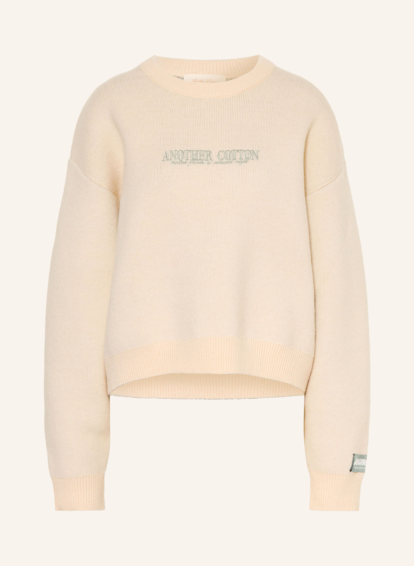 another COTTON LAB Sweater: BEIGE / LIGHT GREEN