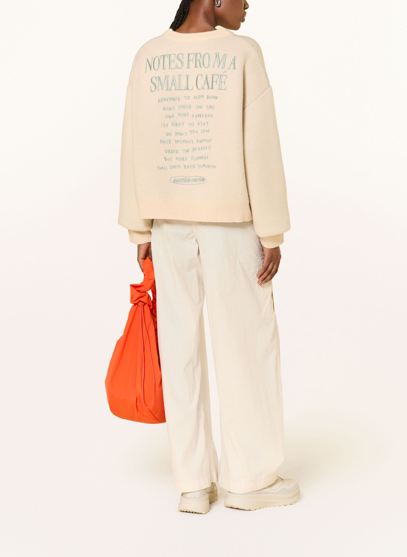 another COTTON LAB Sweater: BEIGE / LIGHT GREEN