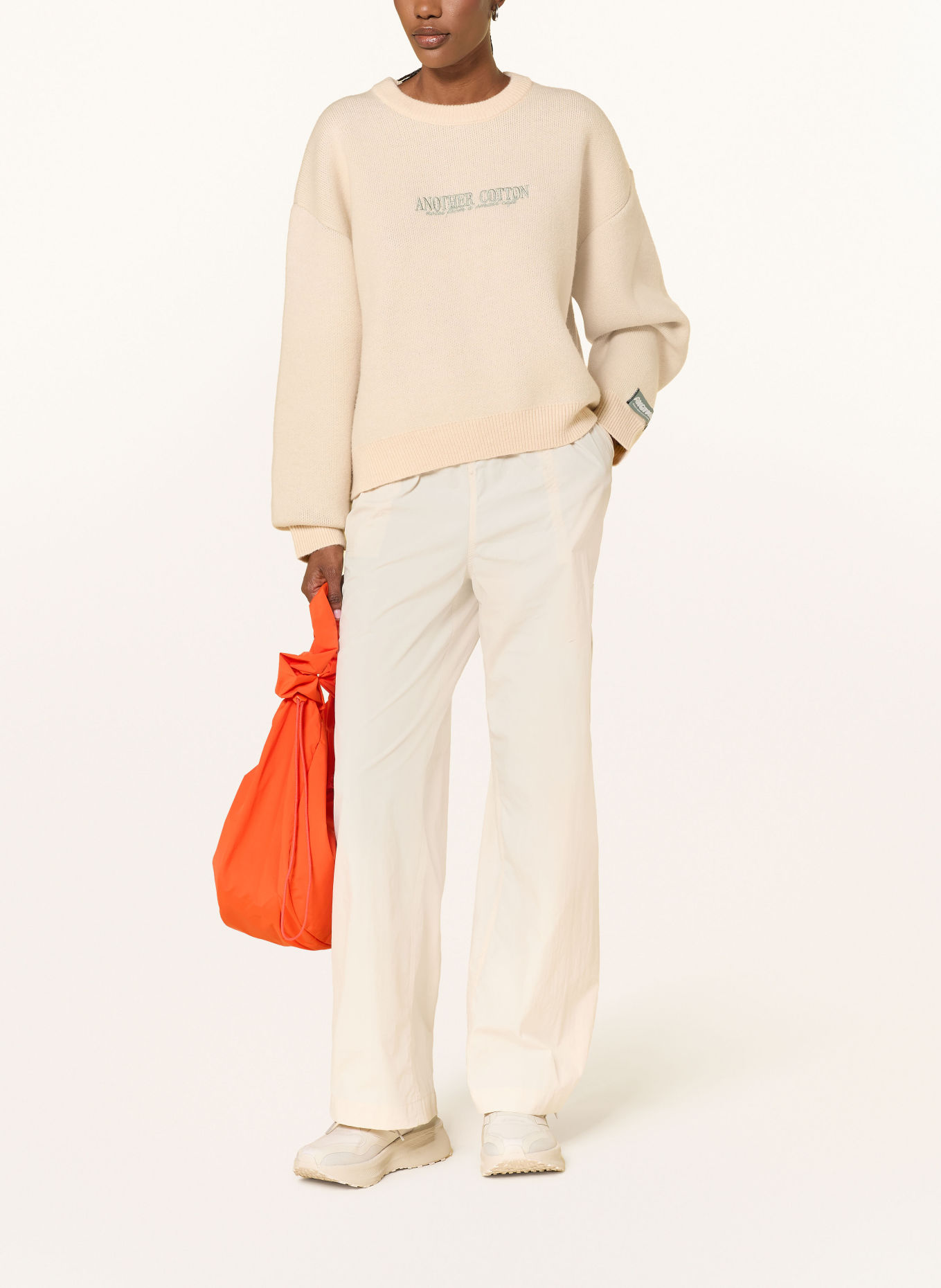 another COTTON LAB Sweater: BEIGE / LIGHT GREEN