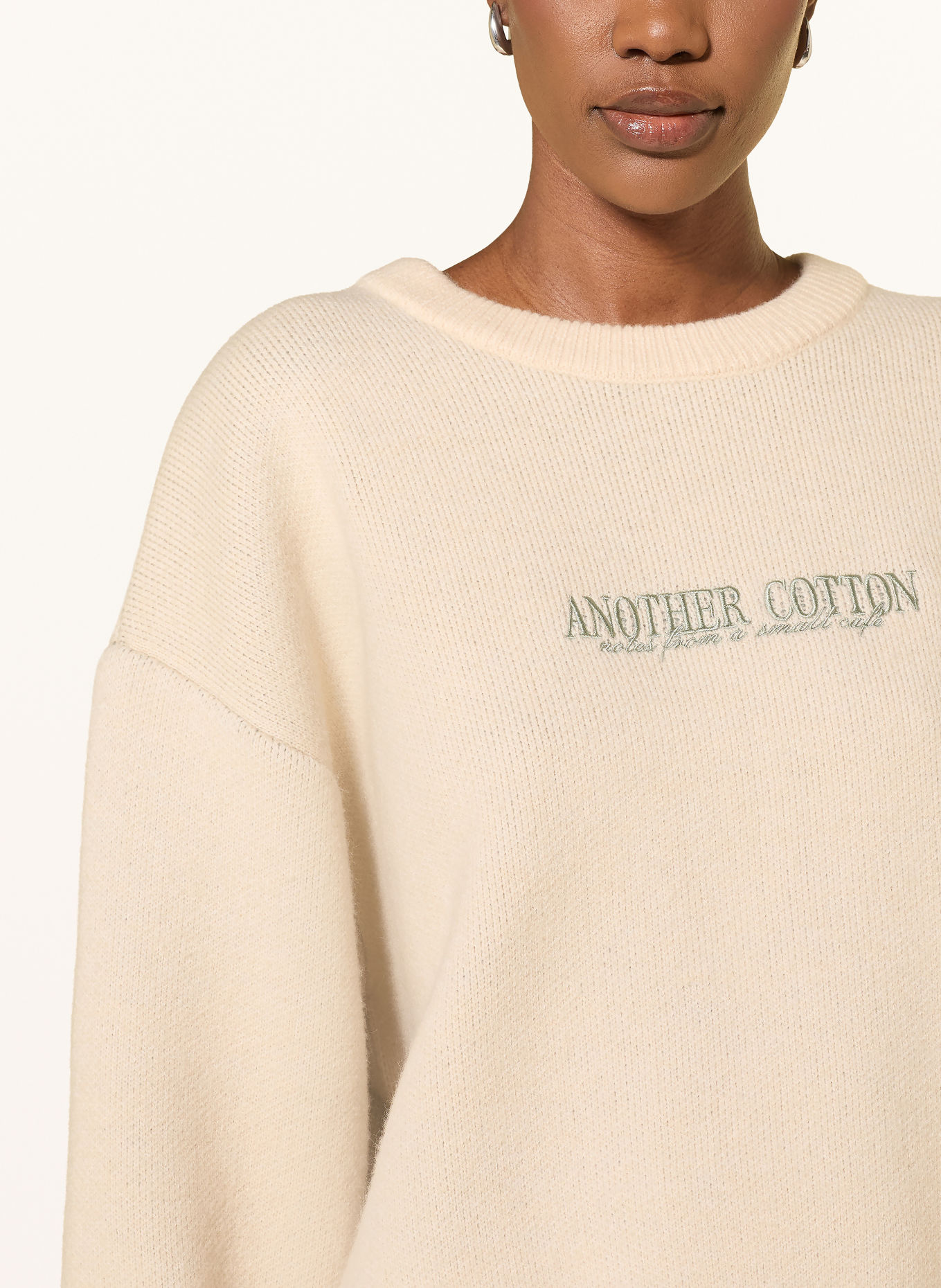 another COTTON LAB Sweater: BEIGE / LIGHT GREEN