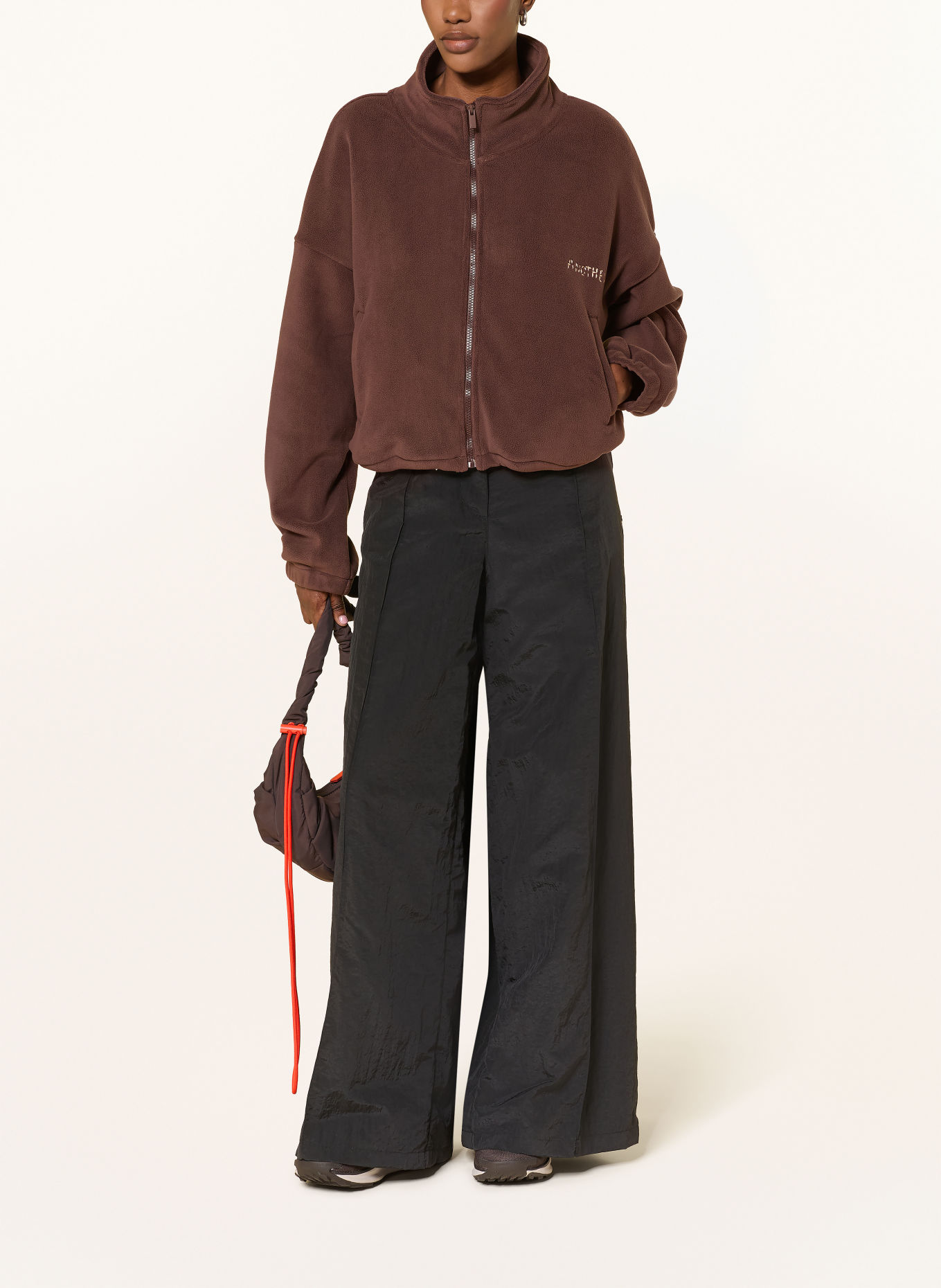 another COTTON LAB Fleece jacket: DARK BROWN