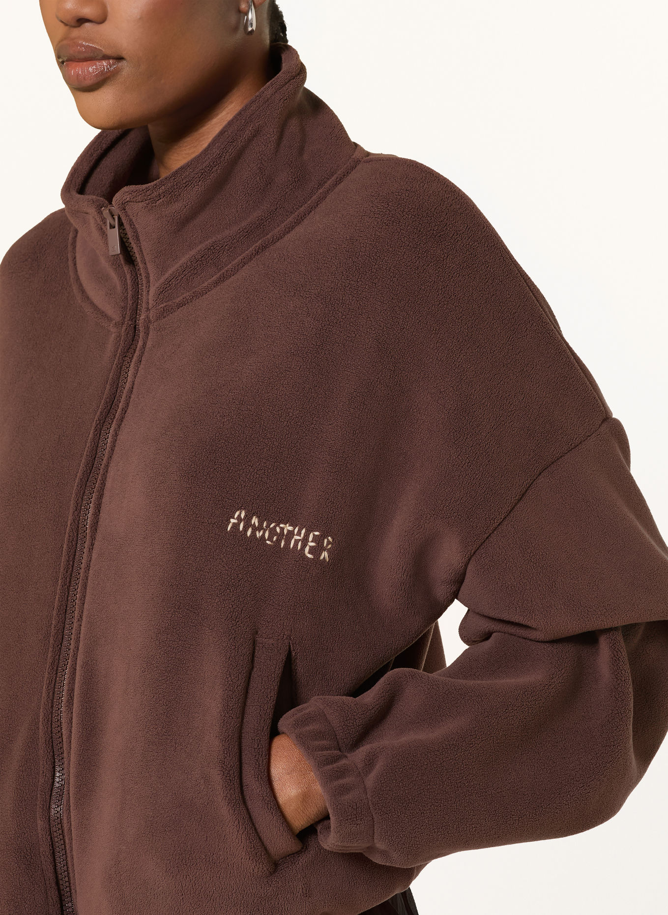 another COTTON LAB Fleece jacket: DARK BROWN