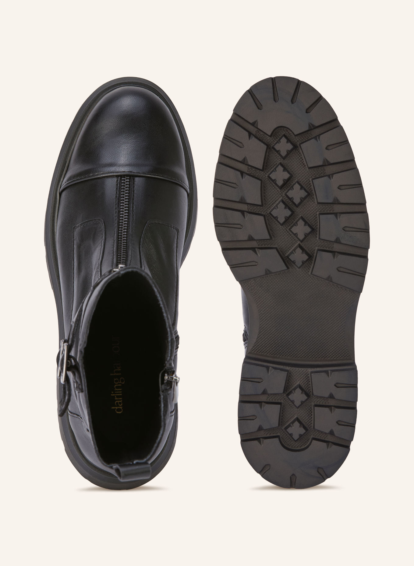 darling harbour Biker Boots: SCHWARZ / PLATIN