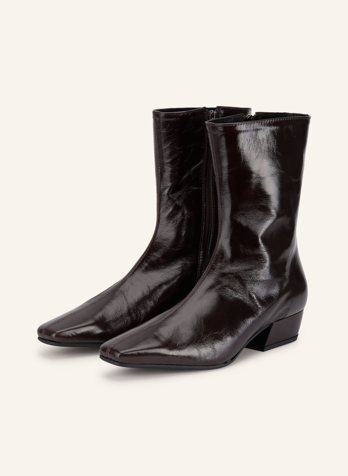darling harbour Ankle boots: DARK BROWN / SILVER
