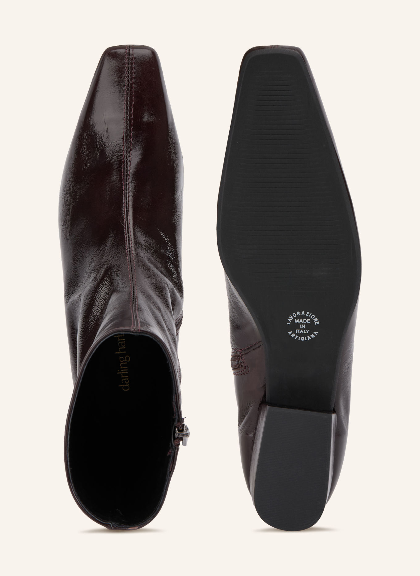darling harbour Ankle boots: DARK BROWN / SILVER