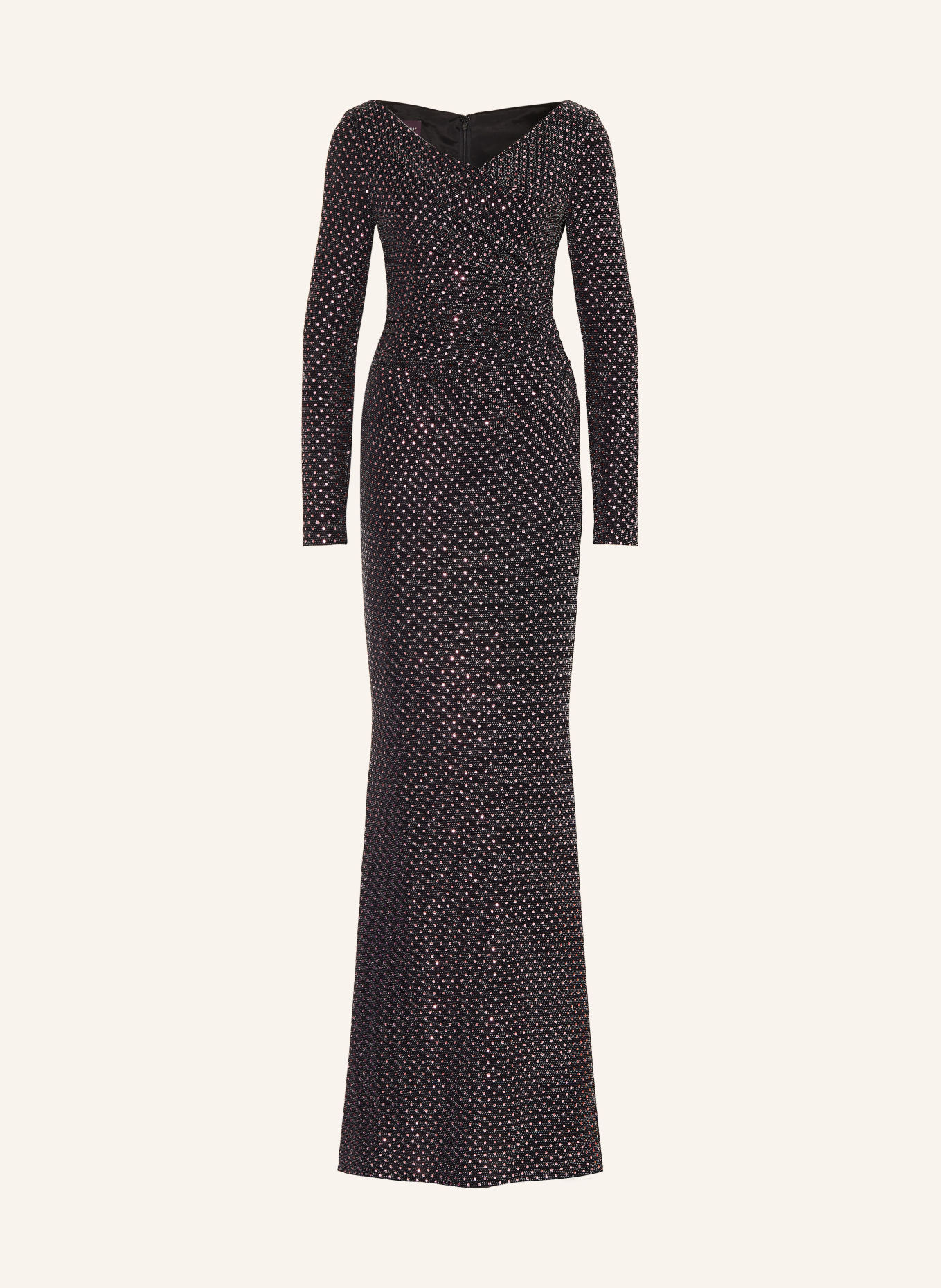 TALBOT RUNHOF Abendkleid mit Glitzergarn und Schmucksteinen: 300 ROSE